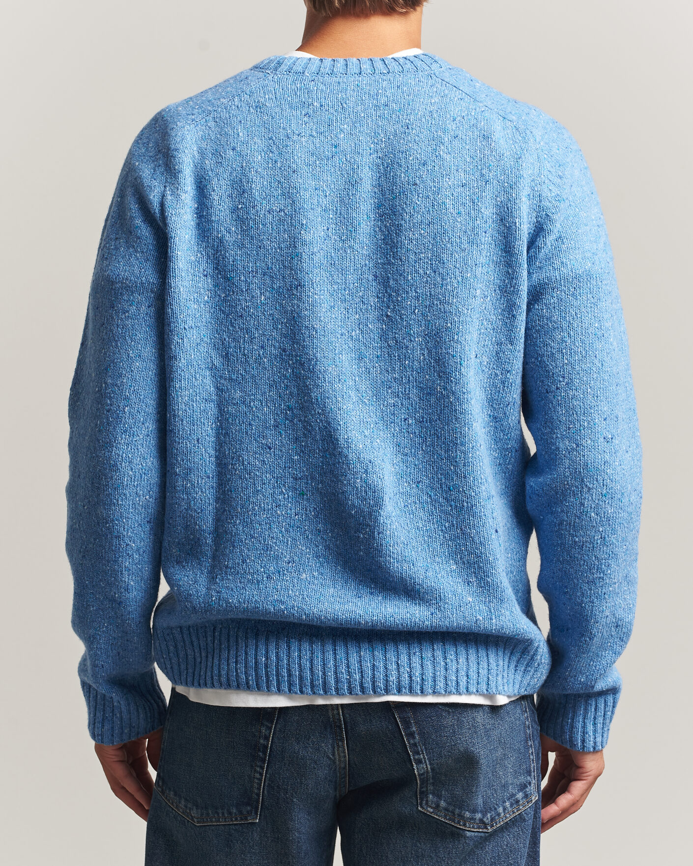 Herren | Pullover | Samsøe Samsøe | Nate Donegal Wool Knitted Striped Sweater Cyaneus