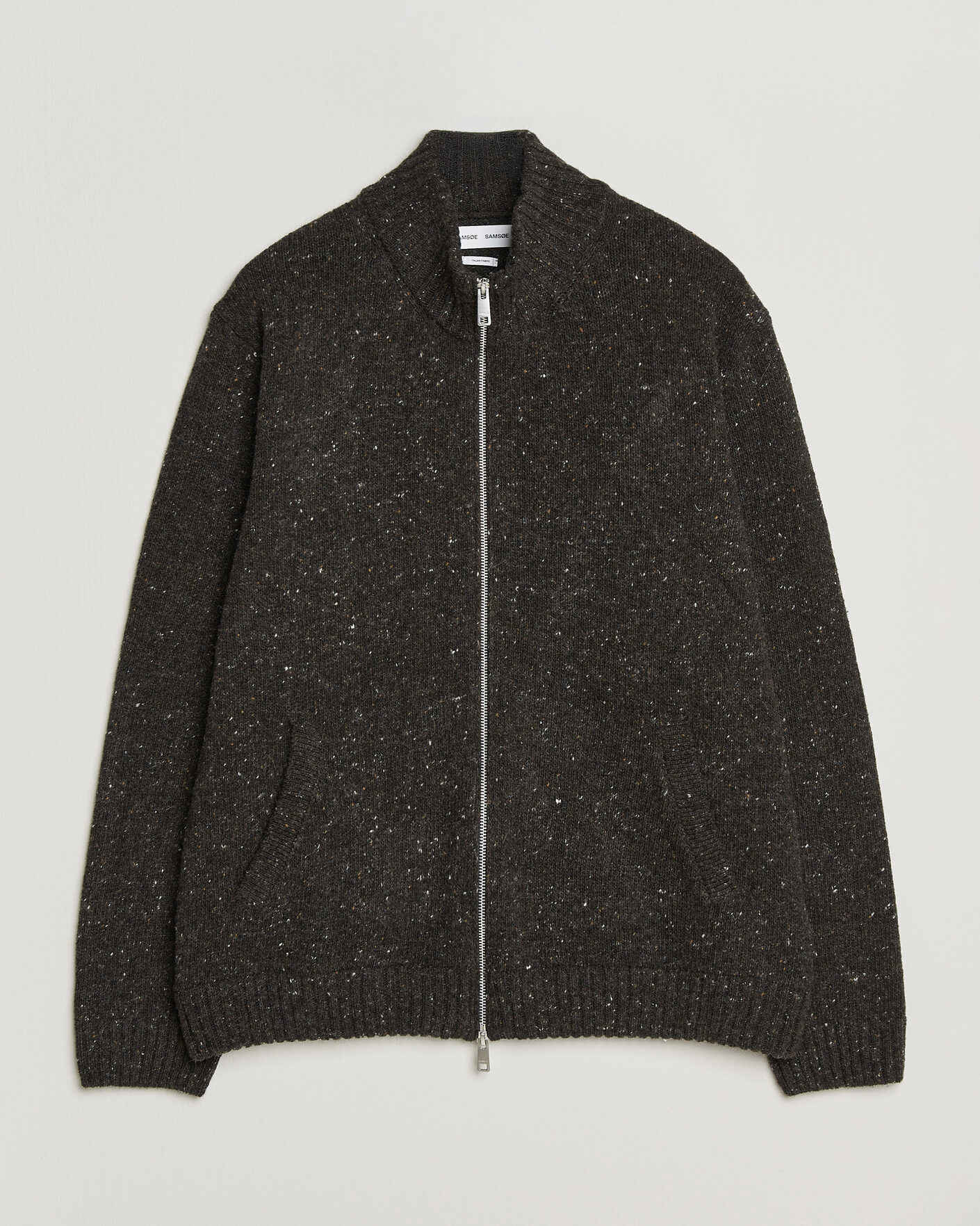 Herren | Pullover | Samsøe Samsøe | Nate Donegal Wool Knitted Full Zip Delicioso