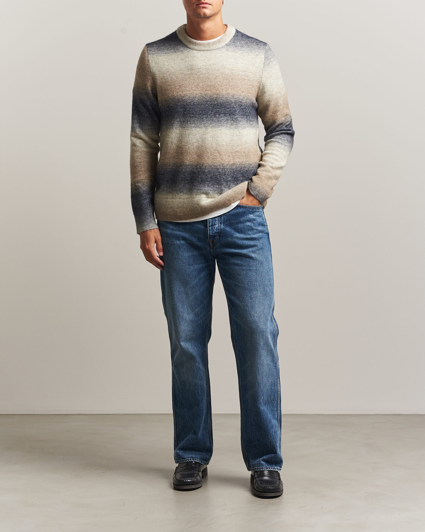 Herren | Pullover | Samsøe Samsøe | Aiden Wool/Alpaca Knitted Striped Sweater Multi