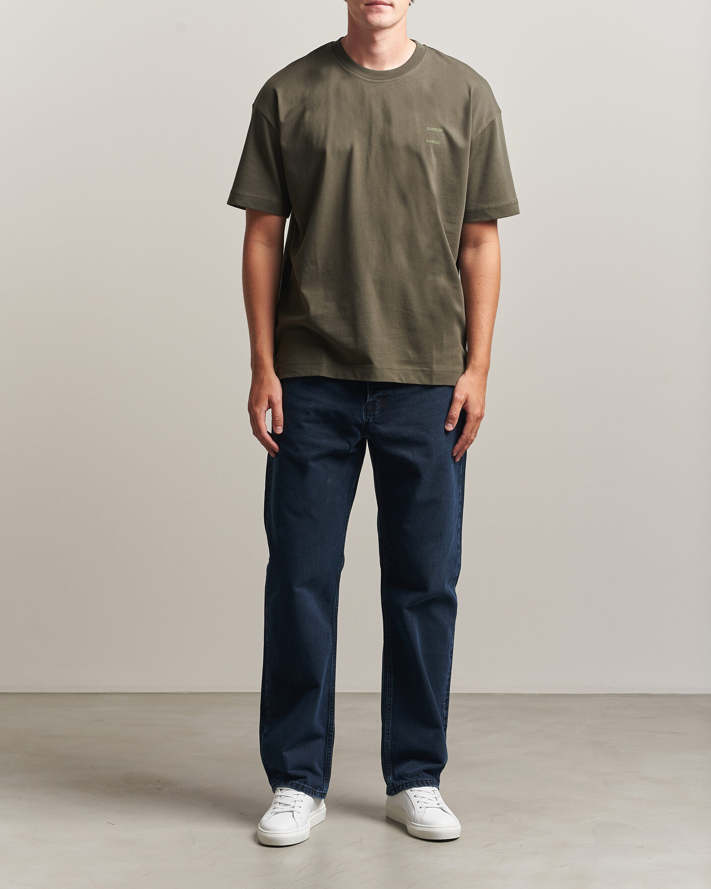 Herren | T-Shirts | Samsøe Samsøe | Joel Organic Cotton T-Shirt Forest Night