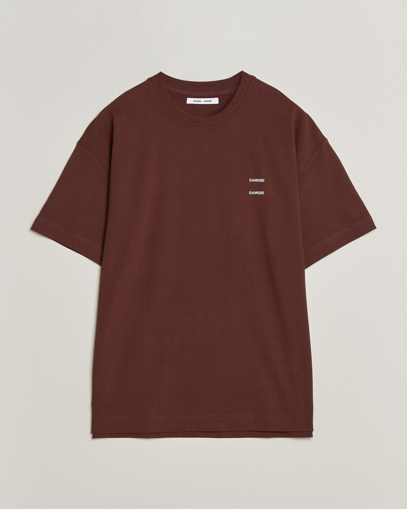 Herren | T-Shirts | Samsøe Samsøe | Joel Organic Cotton T-Shirt Bitter Chocolate