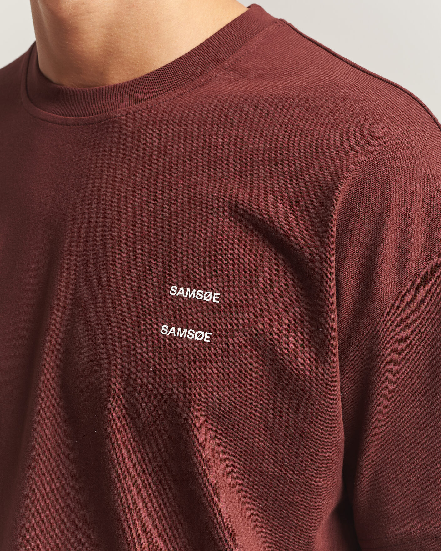 Herren | T-Shirts | Samsøe Samsøe | Joel Organic Cotton T-Shirt Bitter Chocolate