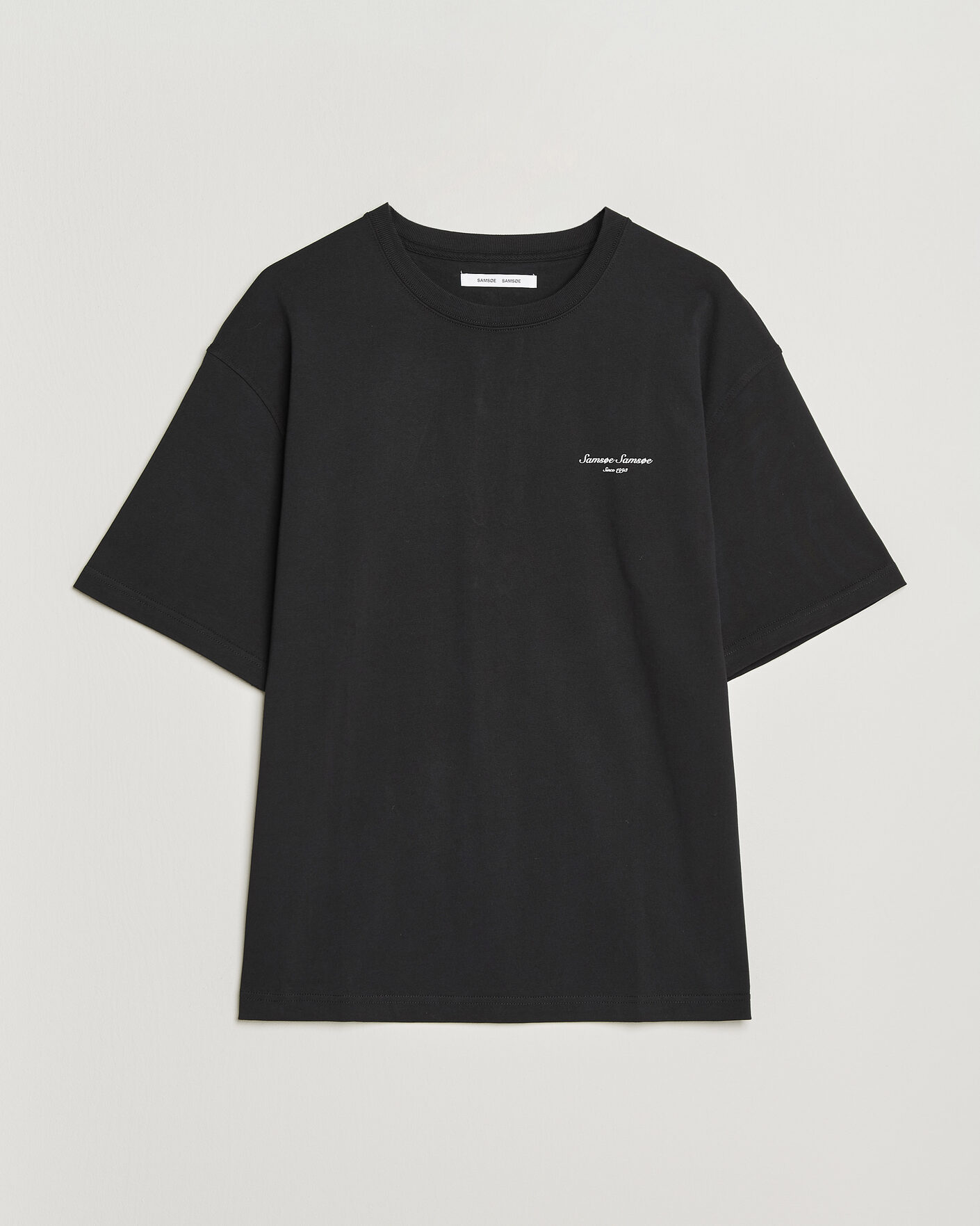 Herren | T-Shirts | Samsøe Samsøe | Uni Printed Crew Neck T-Shirt Black Building