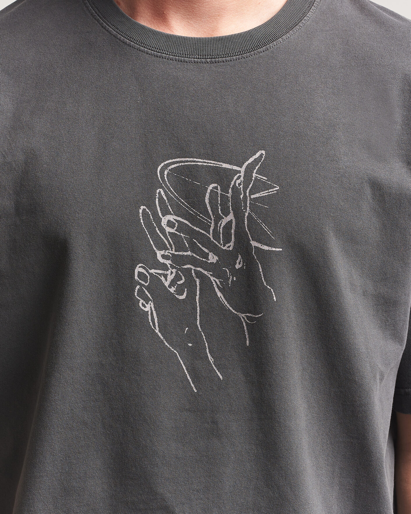 Herren | T-Shirts | Samsøe Samsøe | Giles Printed Crew Neck T-Shirt Black Lines
