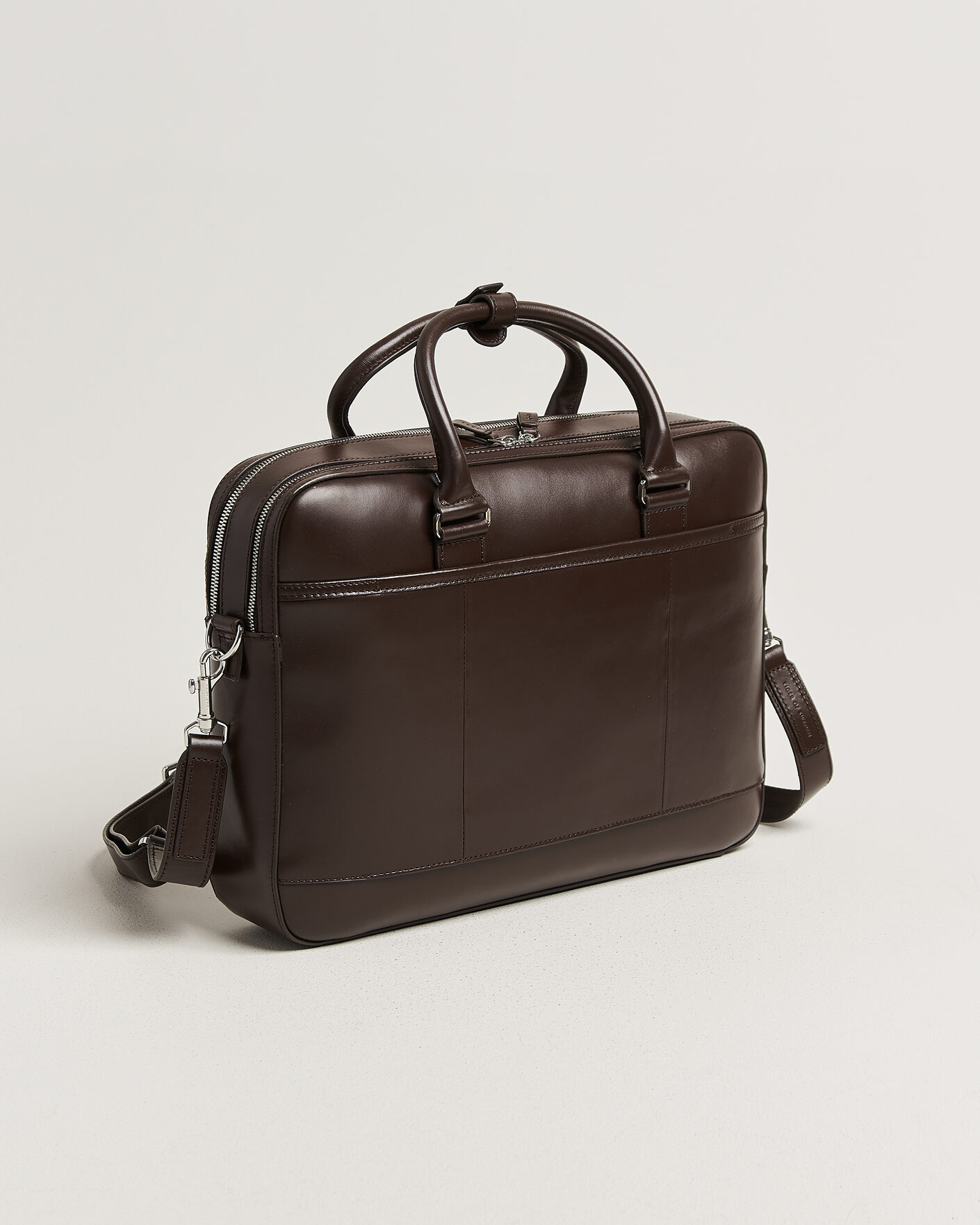 Herren | Taschen | Tiger of Sweden | Burin Smooth Leather Briefcase Dark Brown