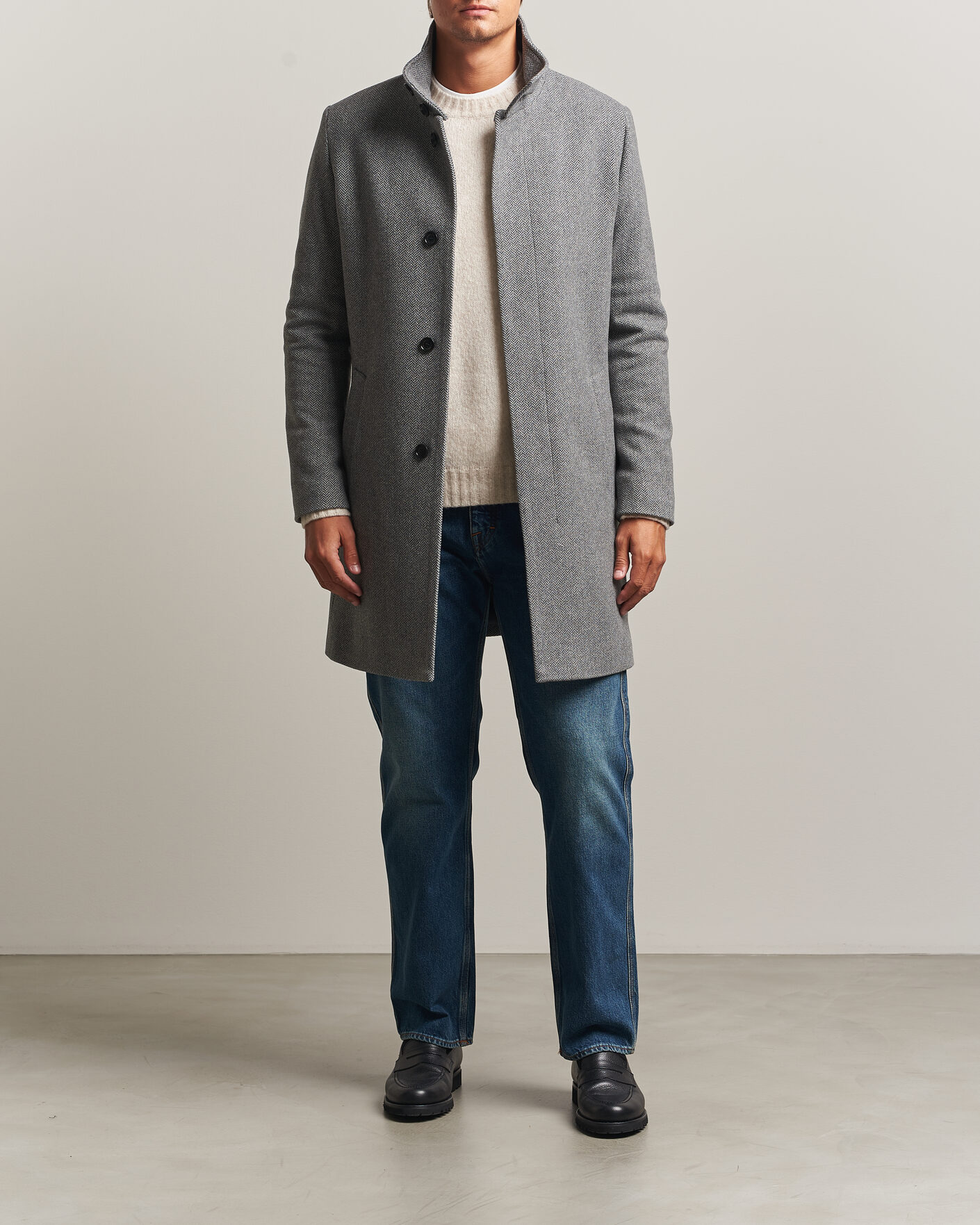 Herren | Jacken | Tiger of Sweden | Aleric Wool Herringbone Coat Fogy