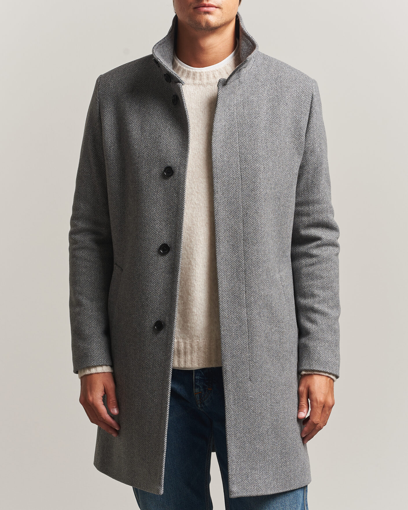 Herren | Jacken | Tiger of Sweden | Aleric Wool Herringbone Coat Fogy