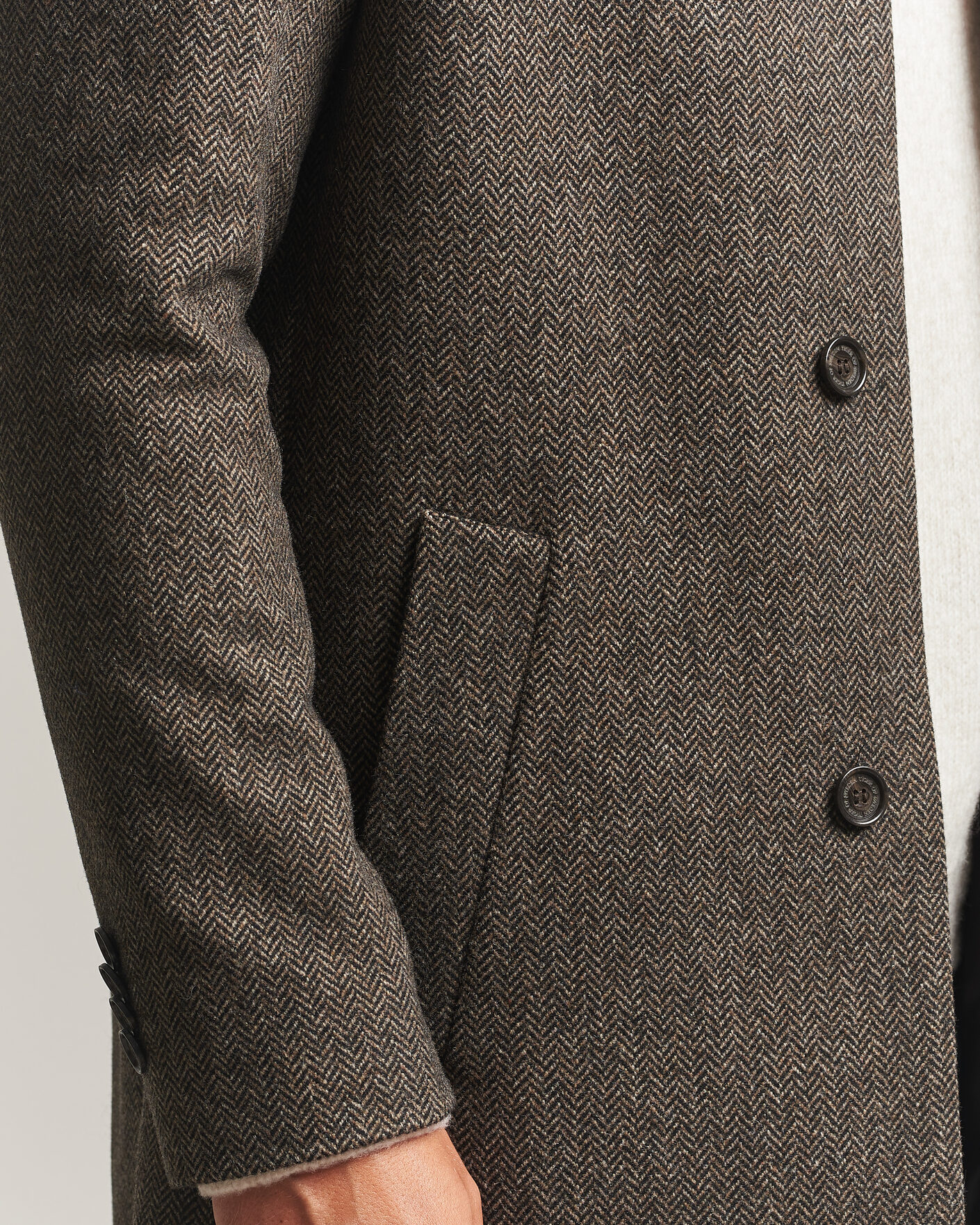 Herren | Jacken | Tiger of Sweden | Aleric Wool Herringbone Coat Brown