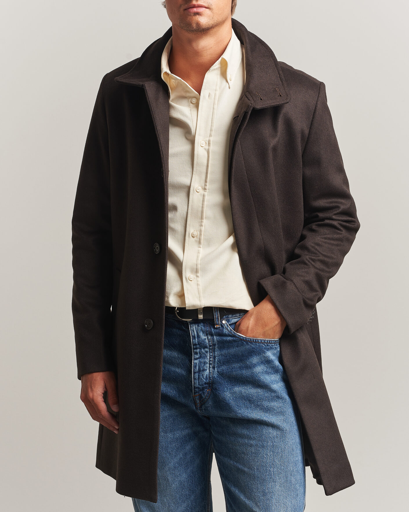 Herren | Jacken | Tiger of Sweden | Aleric Wool/Cashmere Coat Espresso