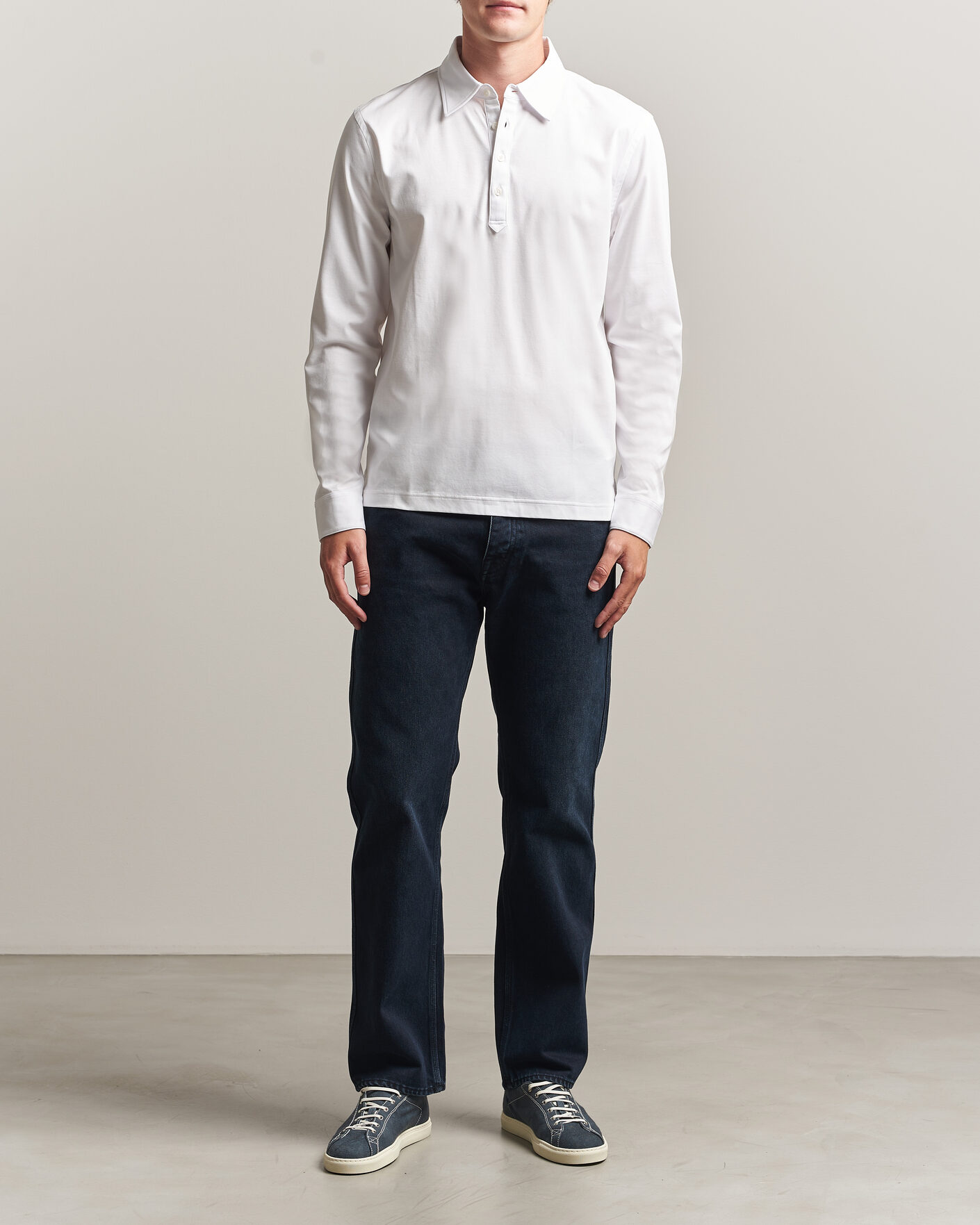 Herren | Poloshirts | Tiger of Sweden | Tanner Mercerized Cotton Polo Pure White