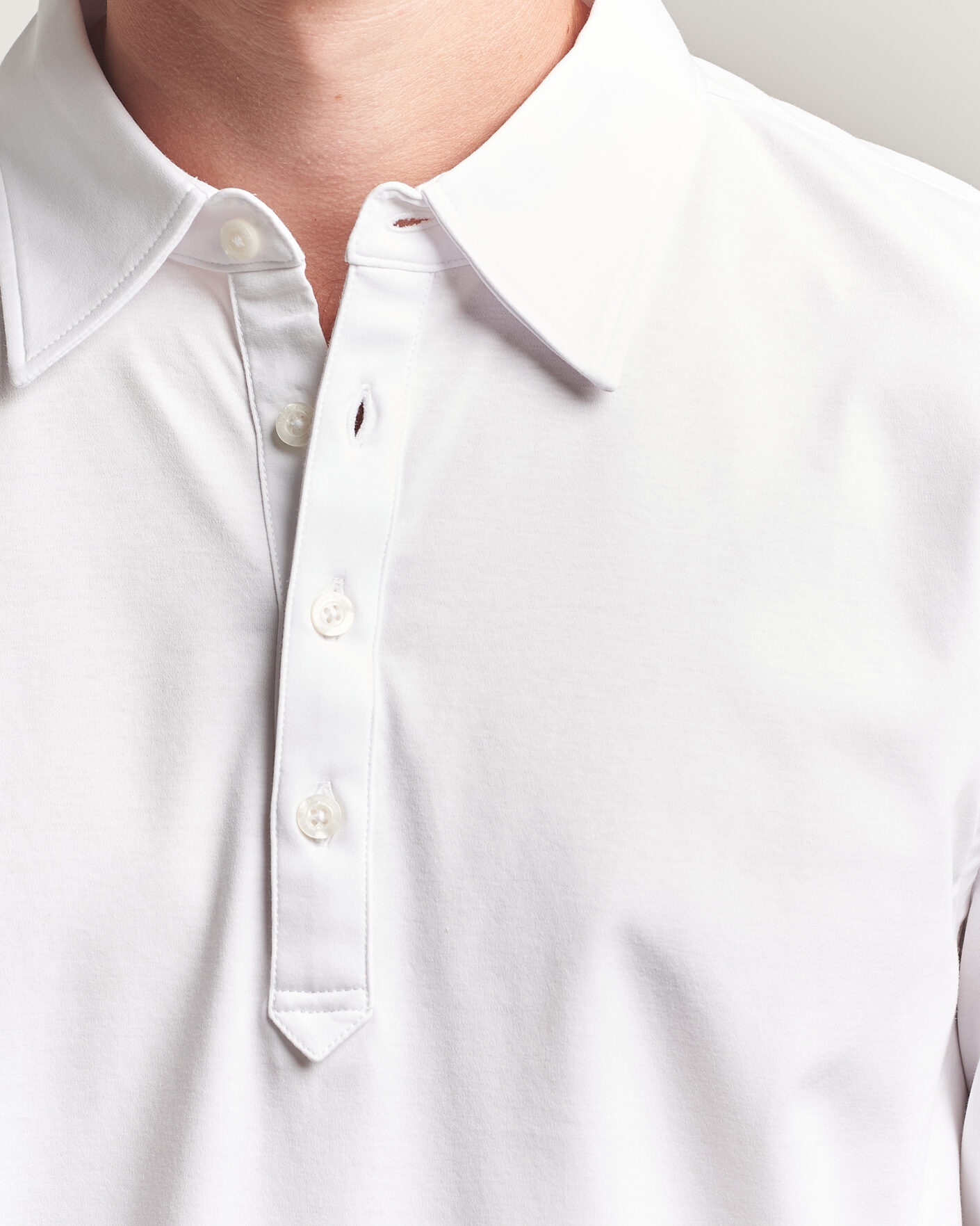 Herren | Poloshirts | Tiger of Sweden | Tanner Mercerized Cotton Polo Pure White