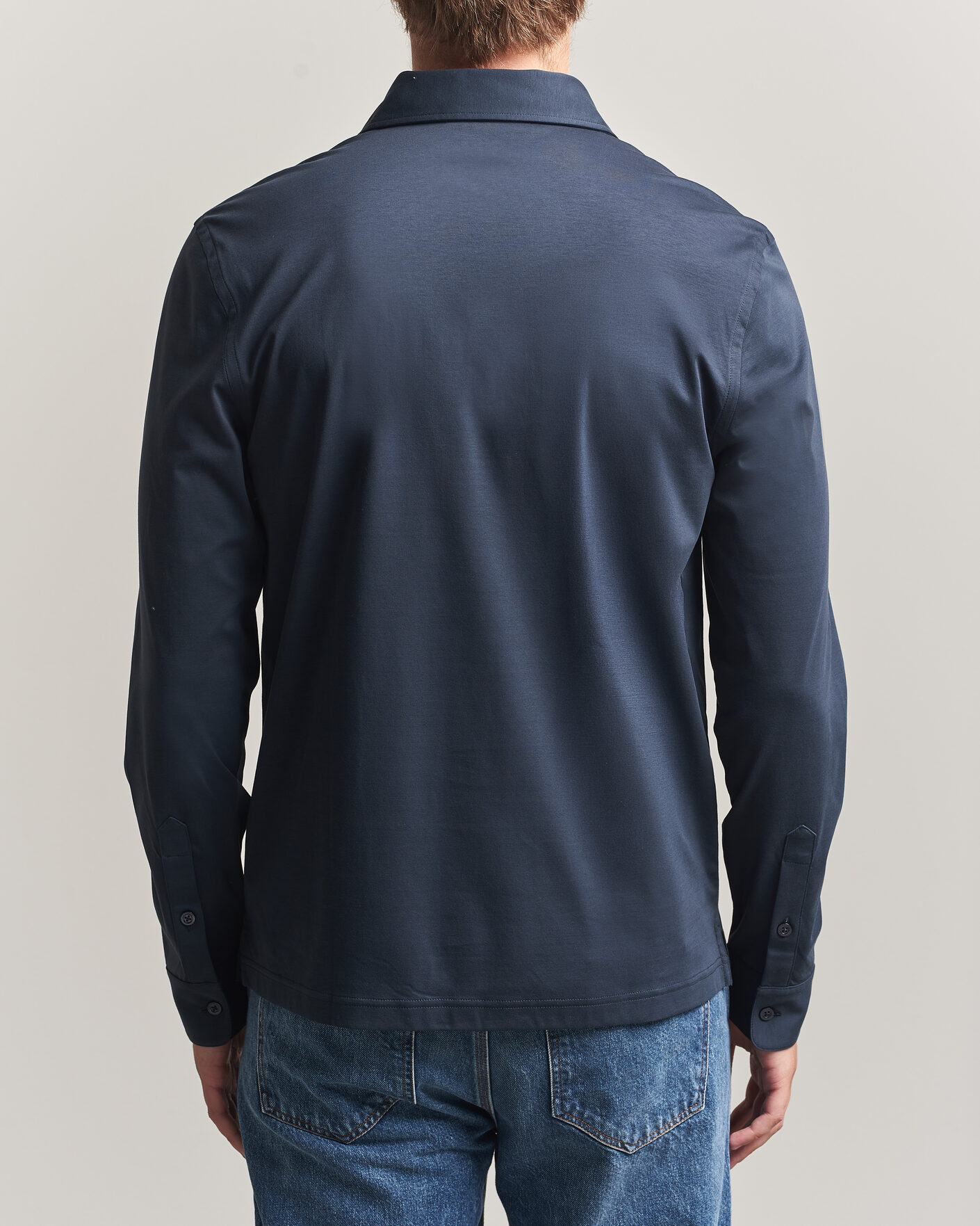 Herren | Poloshirts | Tiger of Sweden | Tanner Mercerized Cotton Polo Light Ink