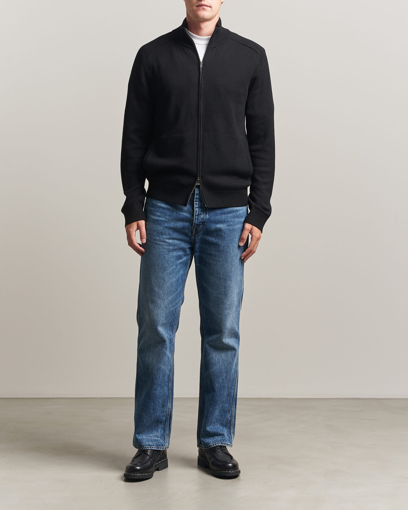 Herren | Pullover | Tiger of Sweden | Cassian Wool Full Zip Black