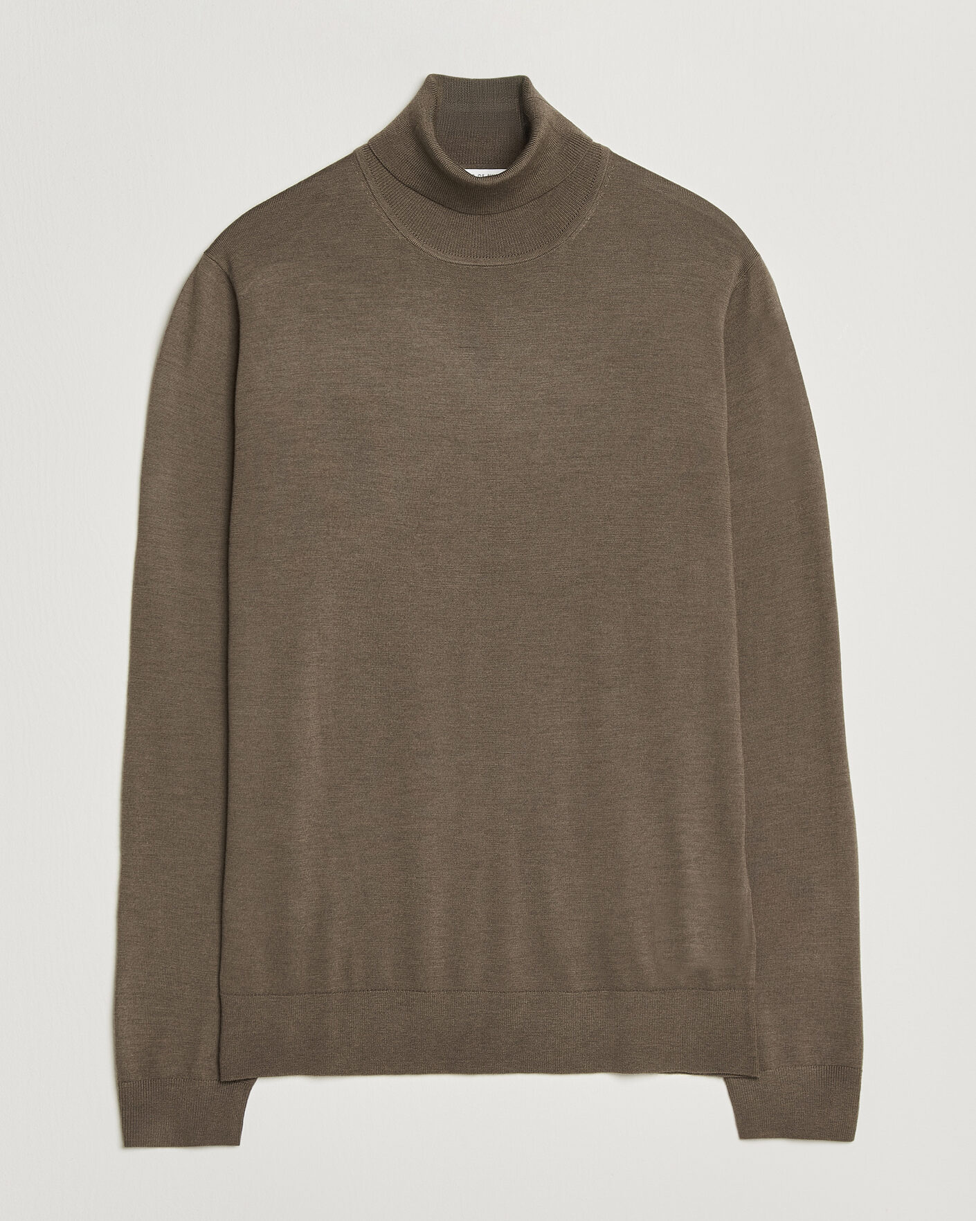Herren | Pullover | Tiger of Sweden | Nevile Extra Fine Merino Polo Aged Timber