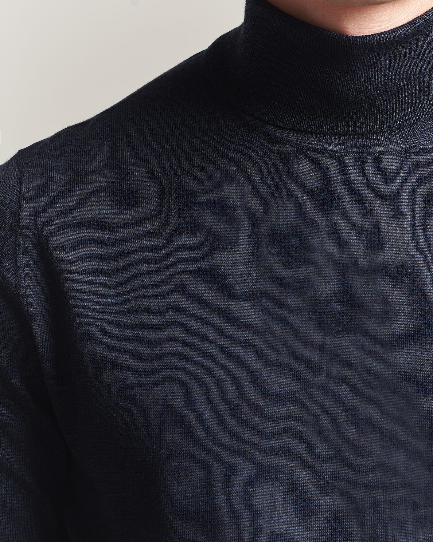 Herren | Pullover | Tiger of Sweden | Nevile Extra Fine Merino Polo Light Ink