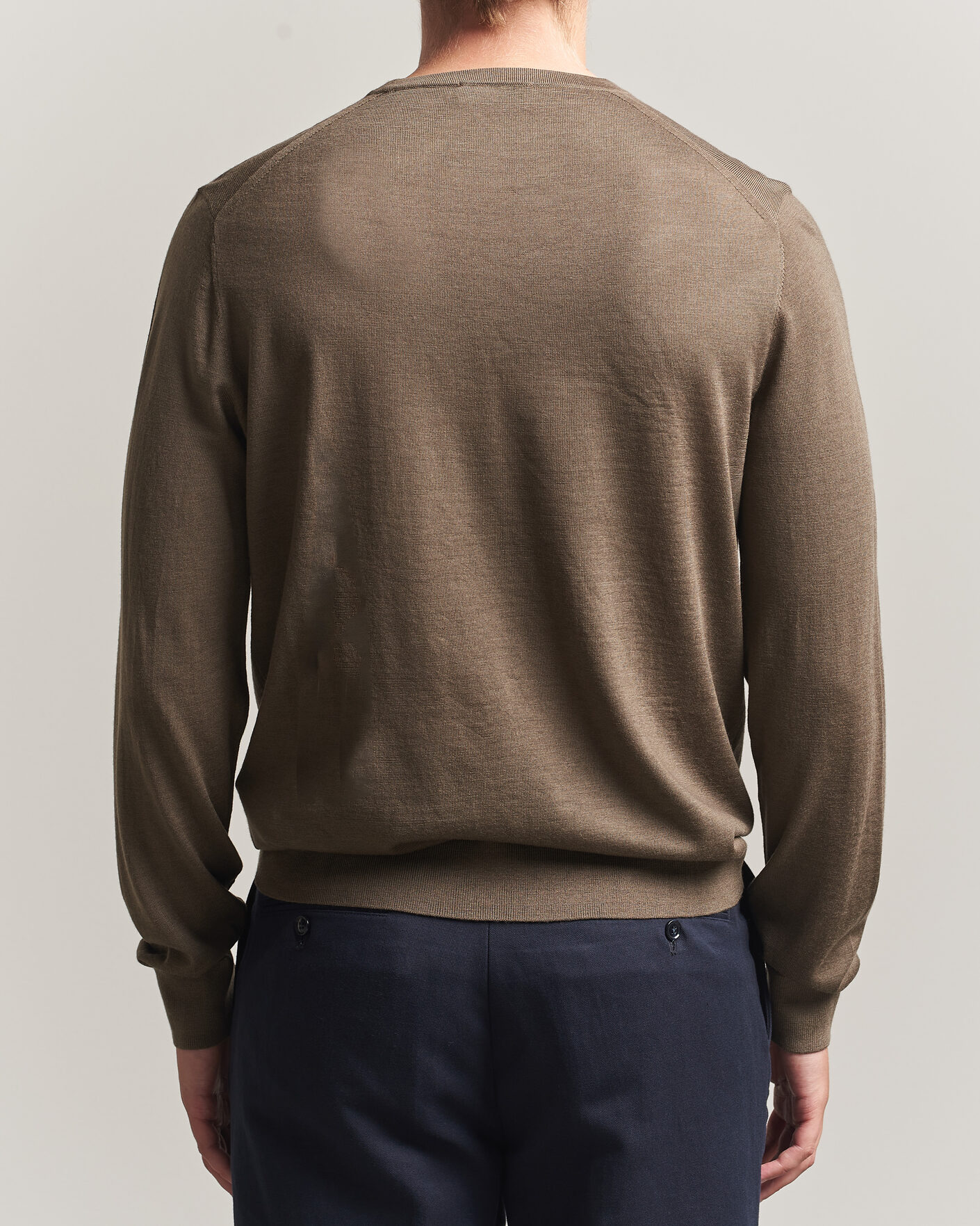 Herren | Pullover | Tiger of Sweden | Connor Extra Fine Merino Crew Neck Pullover Aged Timber