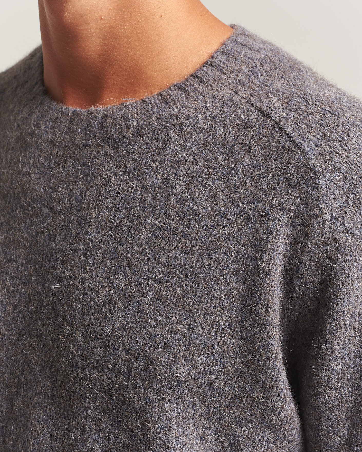 Herren | Pullover | Tiger of Sweden | Adryan Yak/Alpaca Knitted Sweater Grey Melange