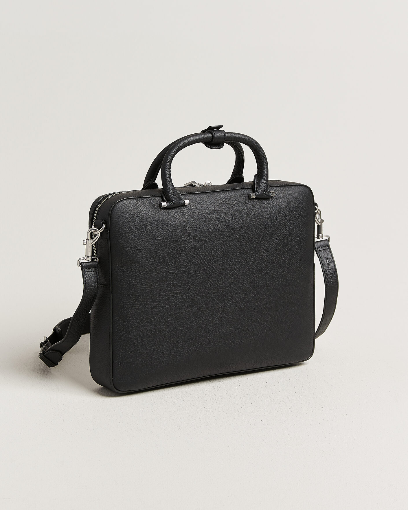 Herren | Taschen | Tiger of Sweden | Valise Grained Leather Briefcase Black