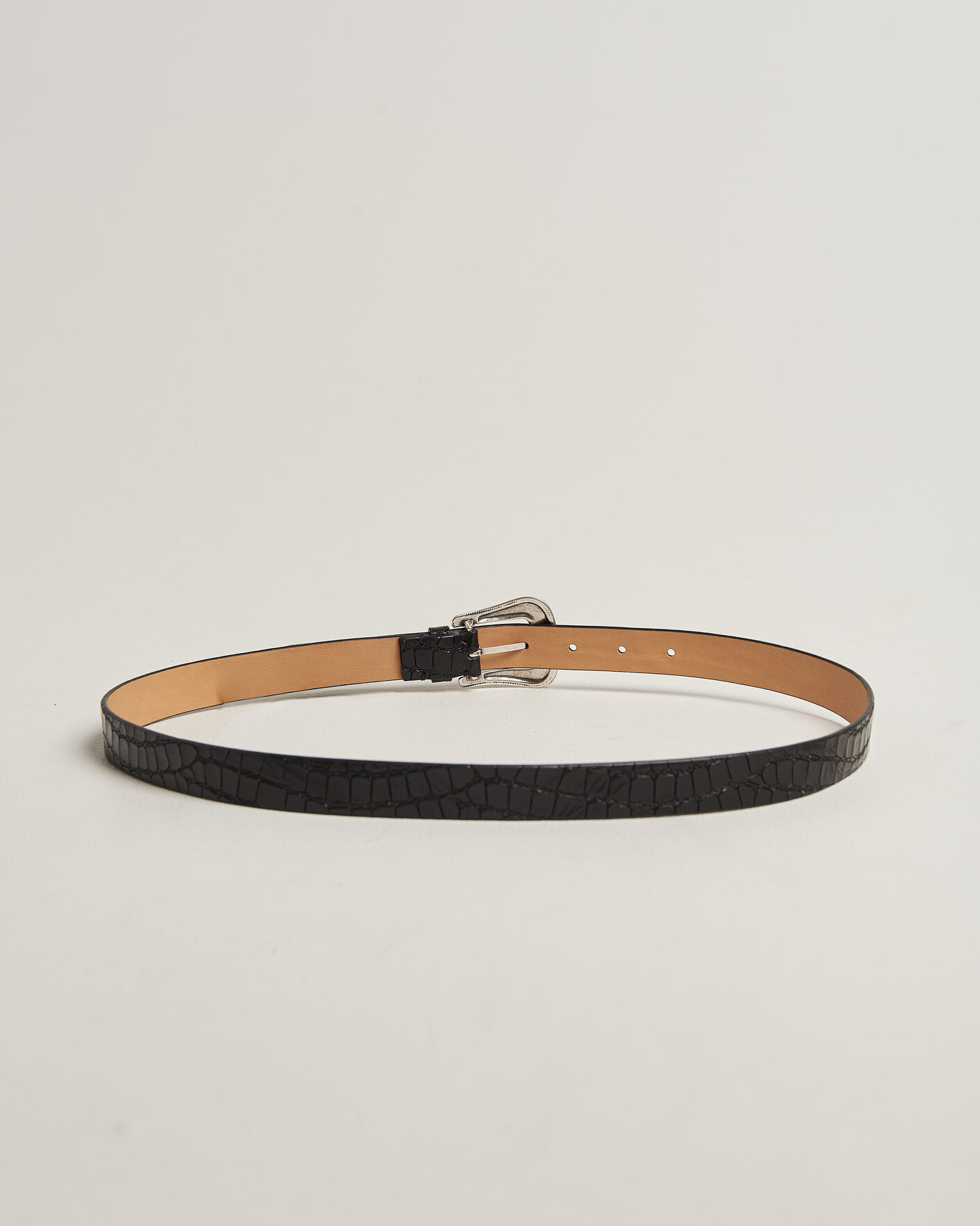 Herren | Gürtel | Tiger of Sweden | Ecus Structured Leather Western Belt Black