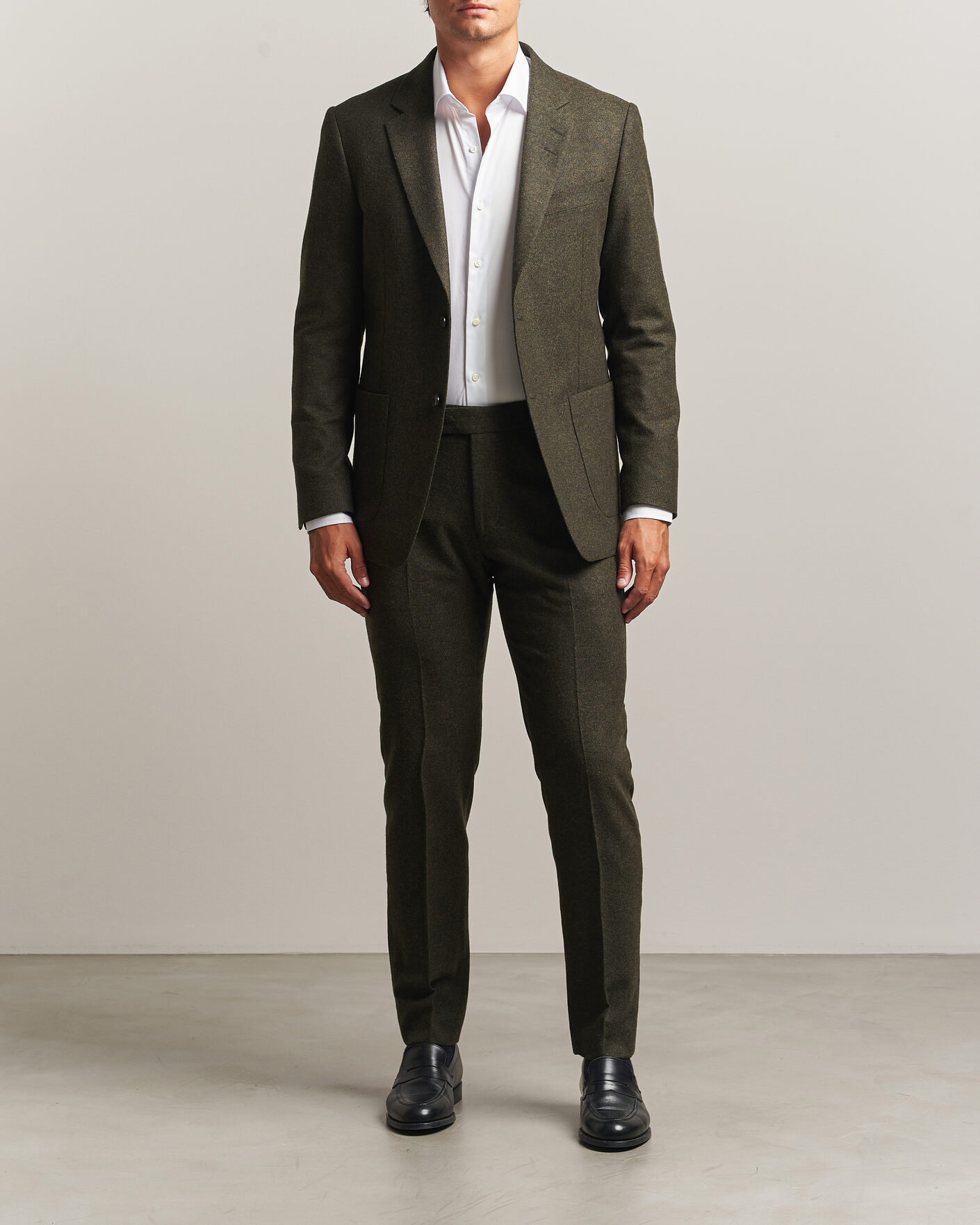 Herren | Hosen | Tiger of Sweden | Tenuta Wool Flannel Suit Trousers Muted Canopy