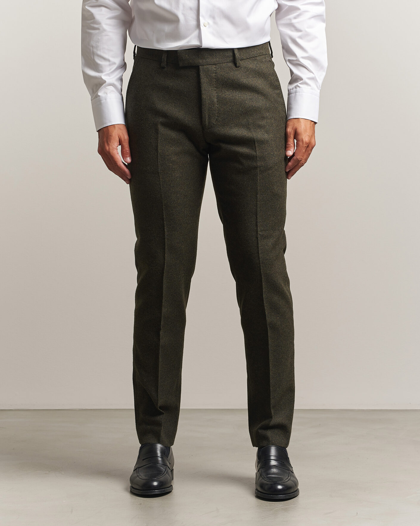 Herren | Hosen | Tiger of Sweden | Tenuta Wool Flannel Suit Trousers Muted Canopy