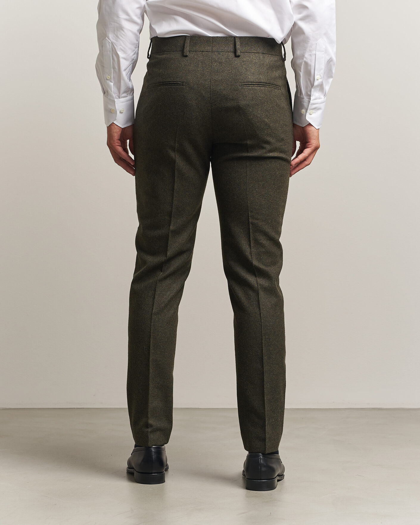 Herren | Hosen | Tiger of Sweden | Tenuta Wool Flannel Suit Trousers Muted Canopy