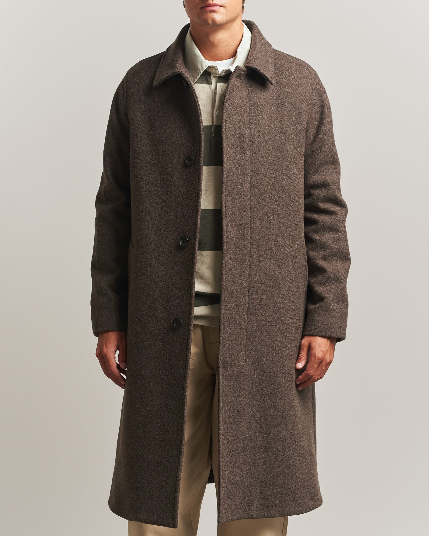Herren | Jacken | Tiger of Sweden | Carlton Wool Coat Dusty Brown