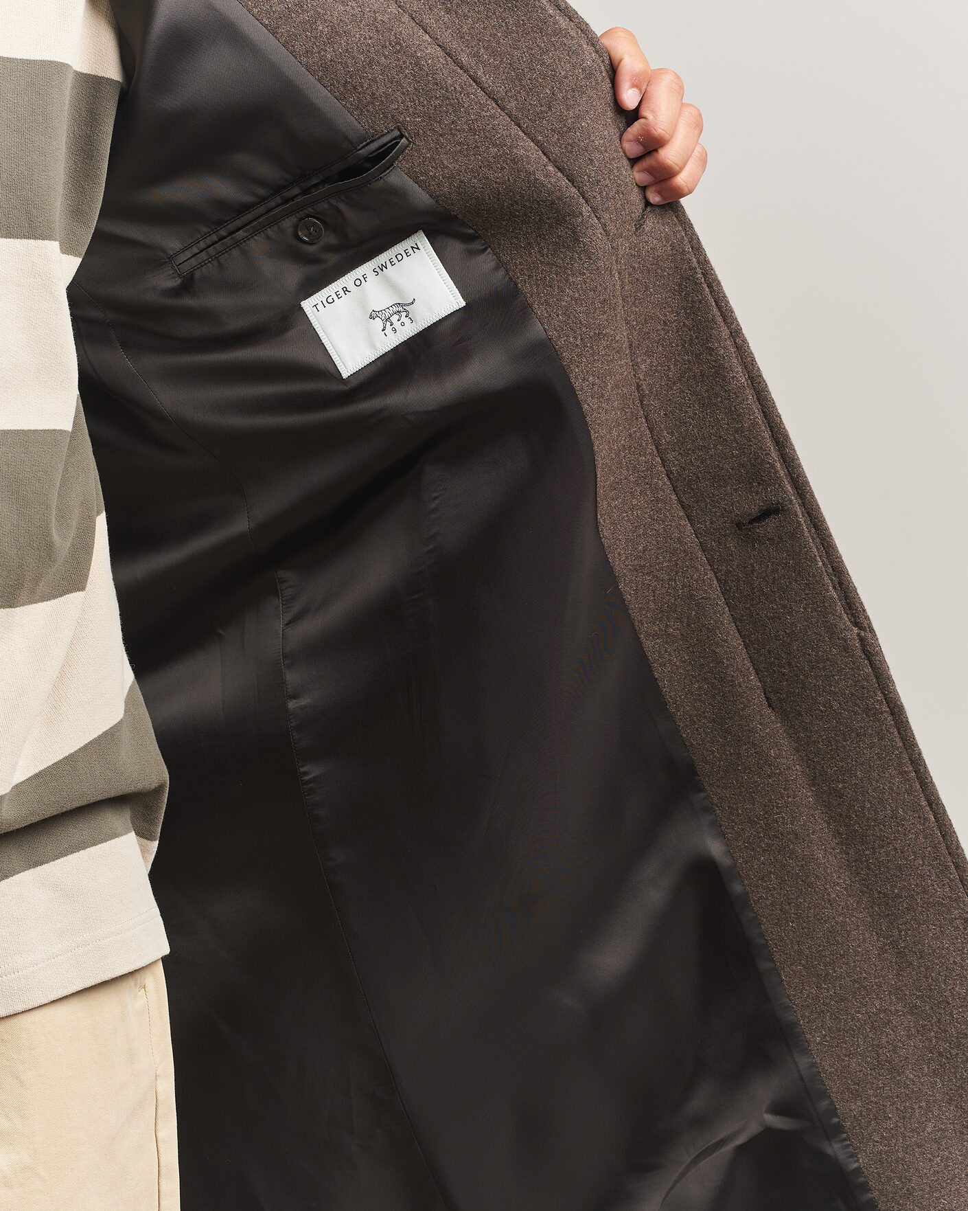 Herren | Jacken | Tiger of Sweden | Carlton Wool Coat Dusty Brown