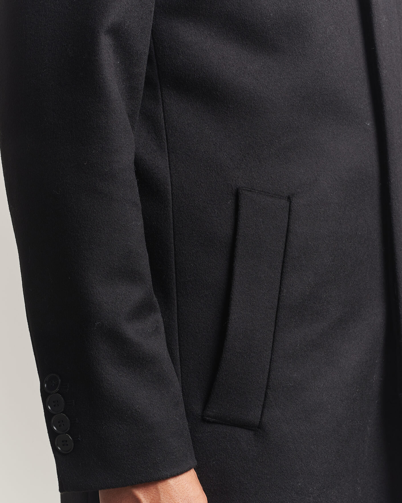 Herren | Jacken | Tiger of Sweden | Aleric Wool/Cashmere Hooded Coat Black