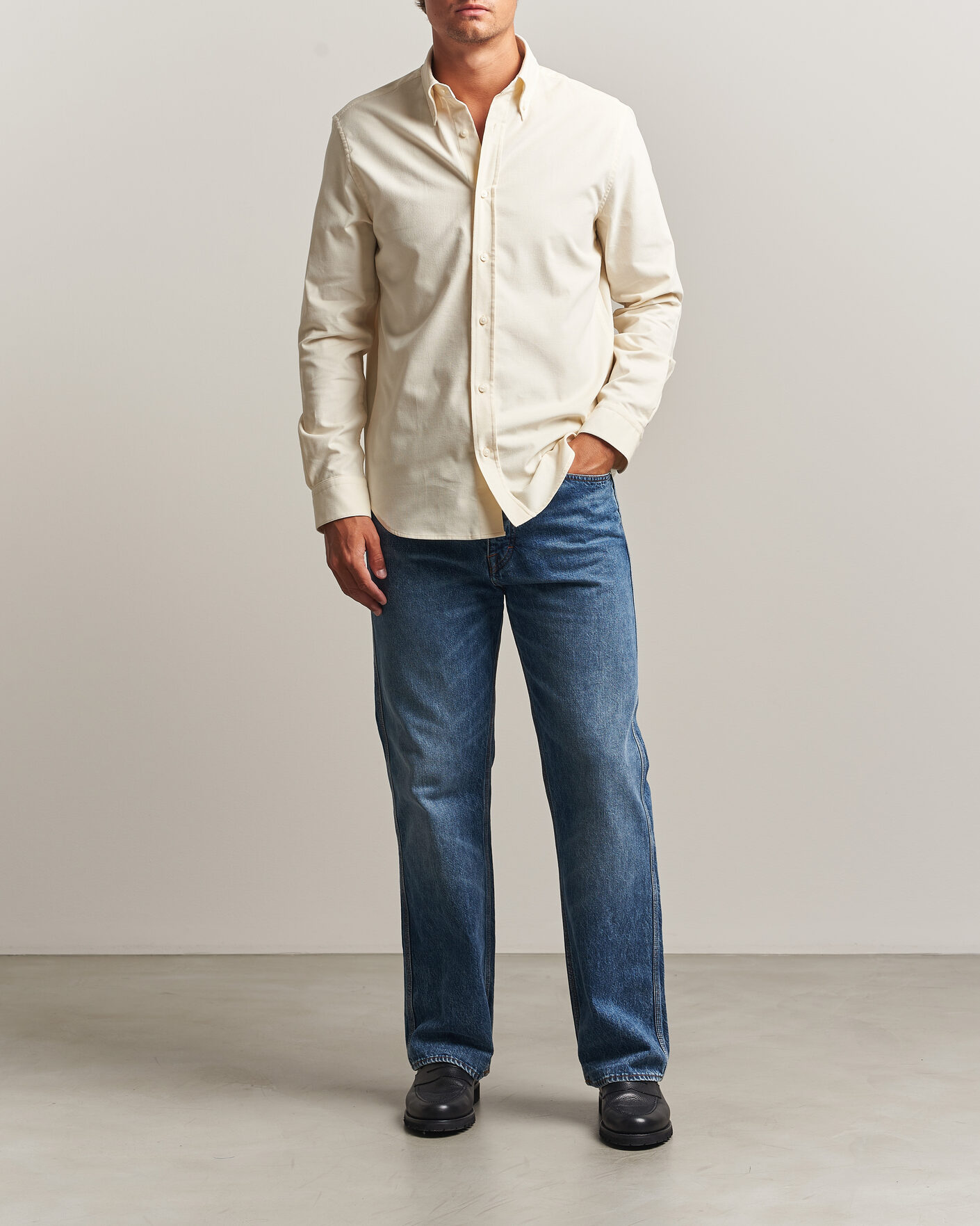 Herren | Hemden | Tiger of Sweden | Bjorn Corduroy Shirt Cream White