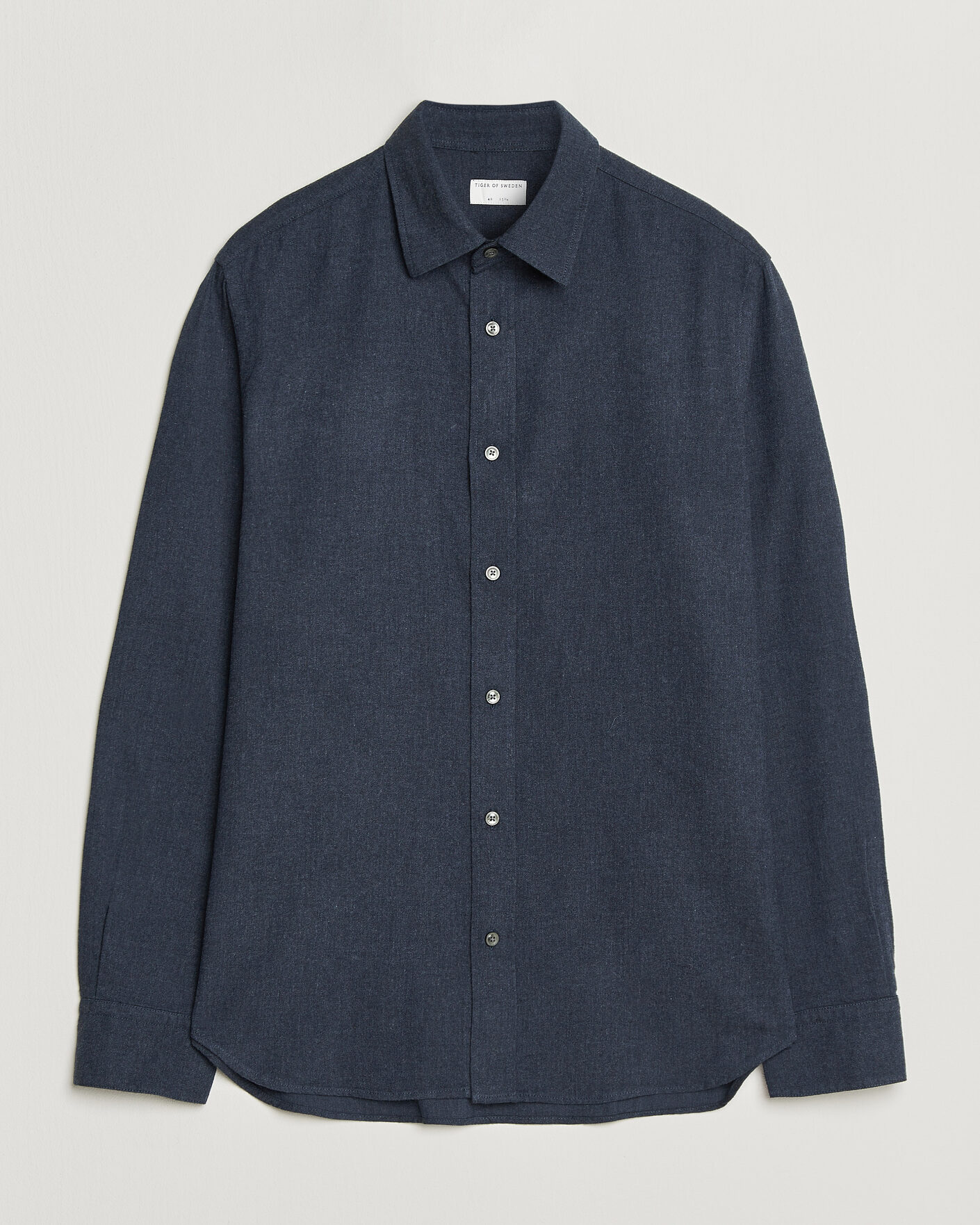Herren | Hemden | Tiger of Sweden | Bjorn Brushed Cotton Shirt Steel Blue