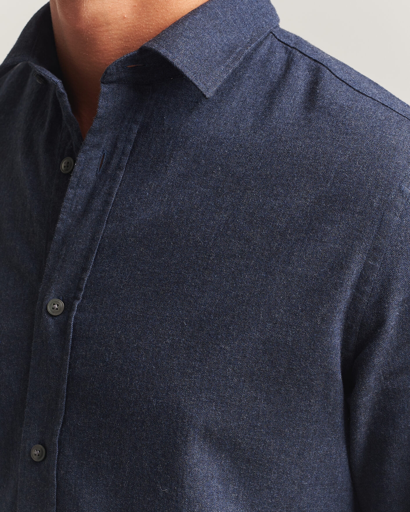 Herren | Hemden | Tiger of Sweden | Bjorn Brushed Cotton Shirt Steel Blue