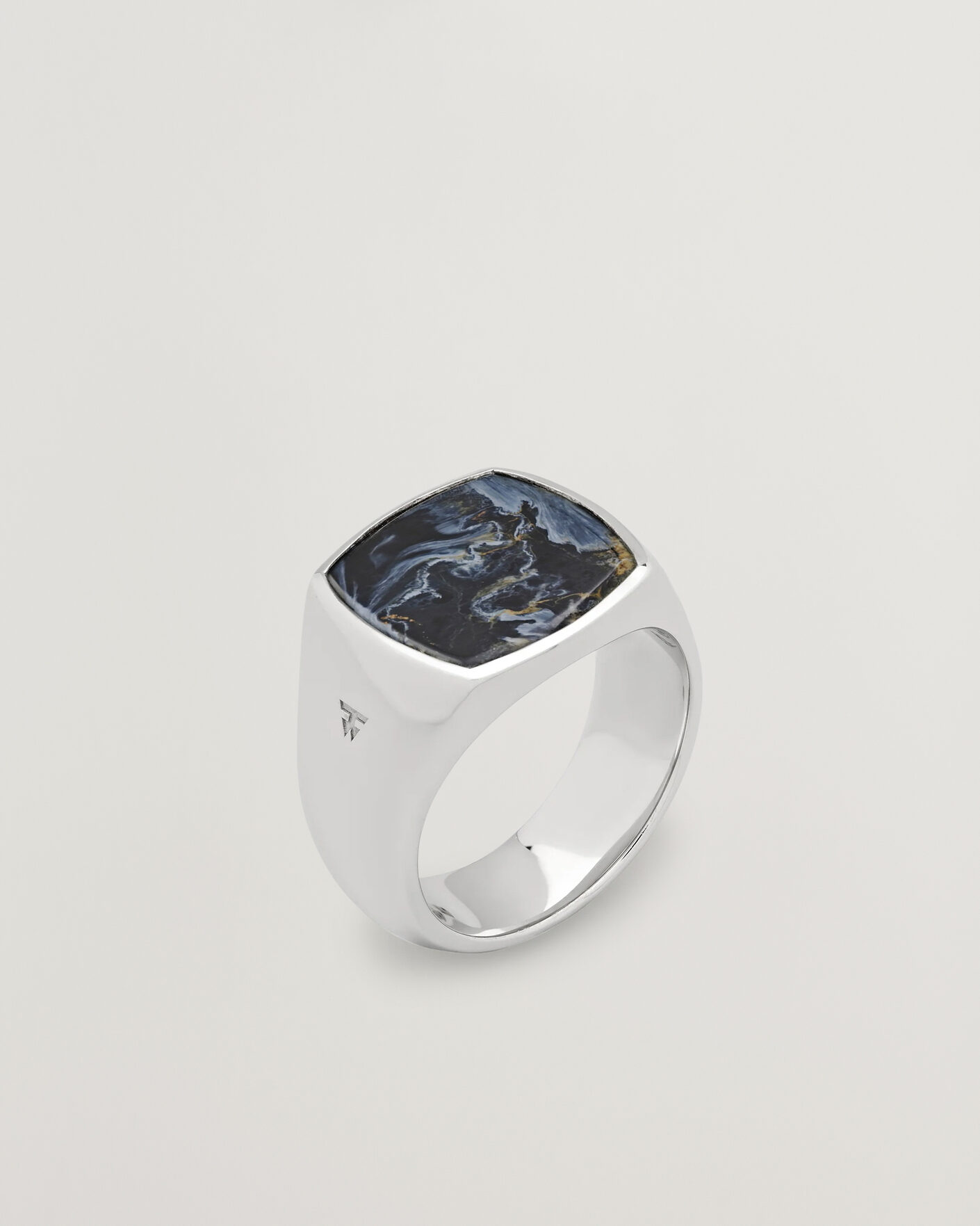 Herren | Schmuck | Tom Wood | Cushion Pietersite Ring Silver