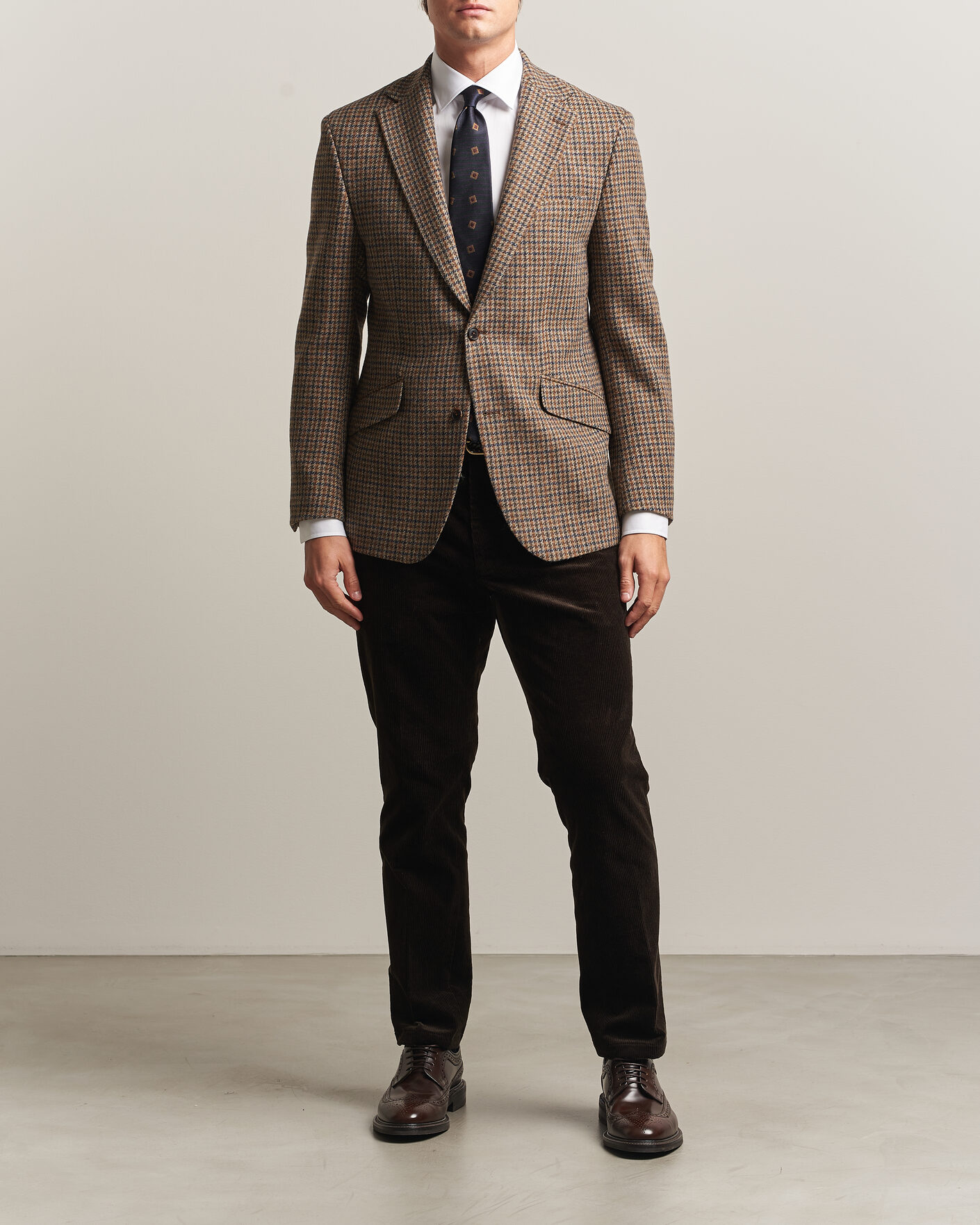 Herren | Sakkos | Walker Slater | Edward Lambswool Puppytooth Blazer Sandstone