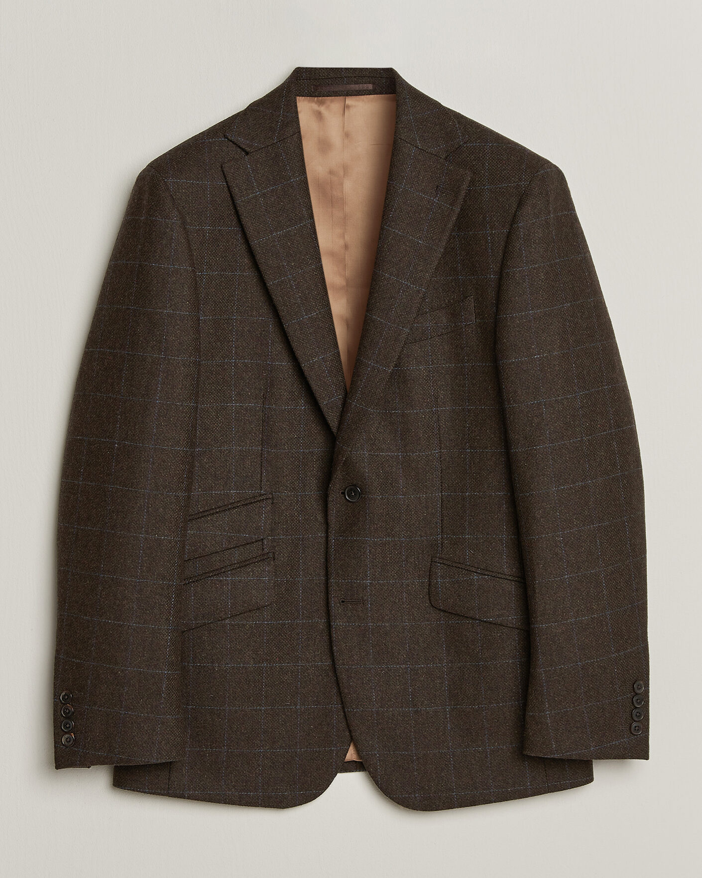 Herren | Sakkos | Walker Slater | Edward Lambswool Windowpane Blazer Brown