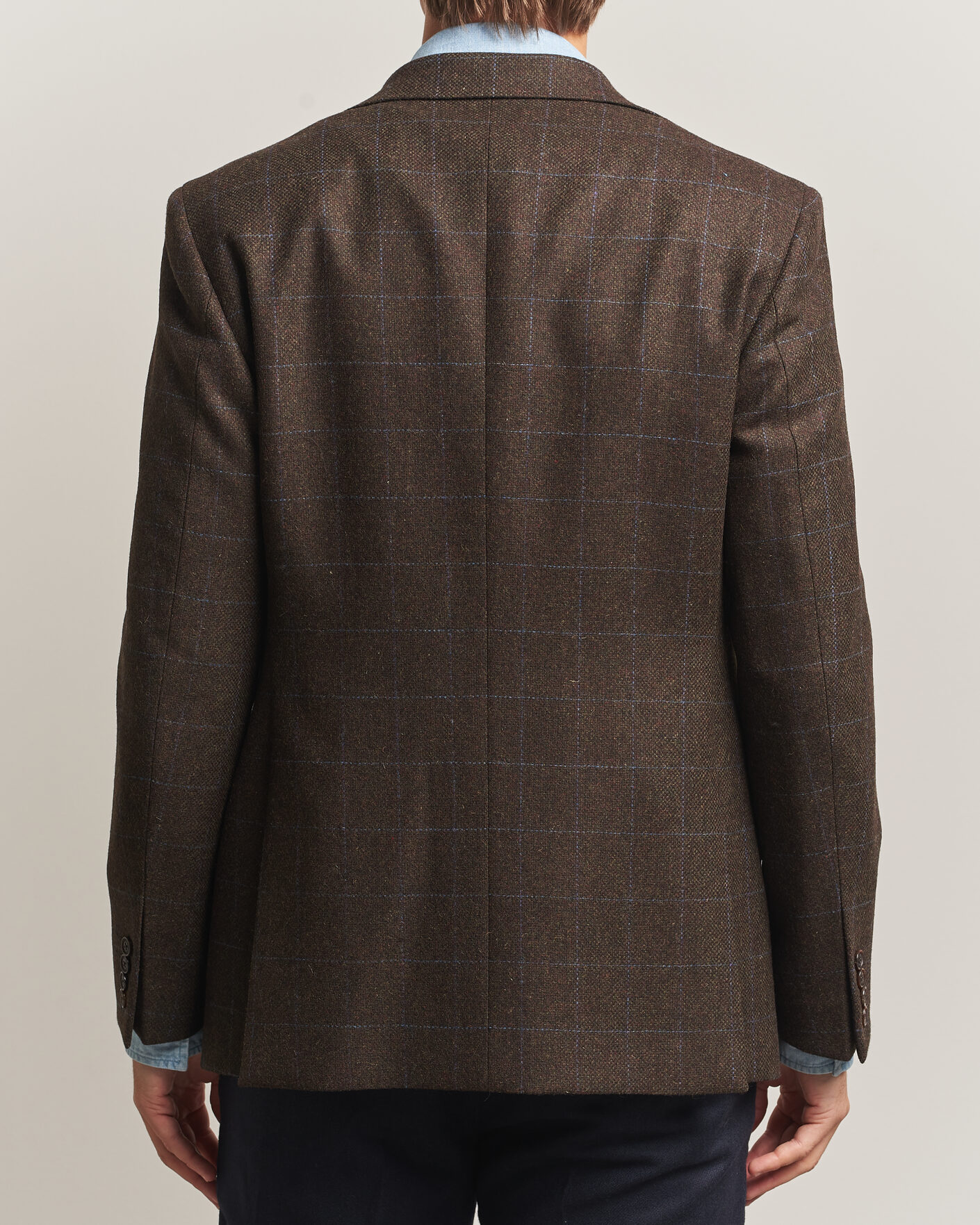 Herren | Sakkos | Walker Slater | Edward Lambswool Windowpane Blazer Brown