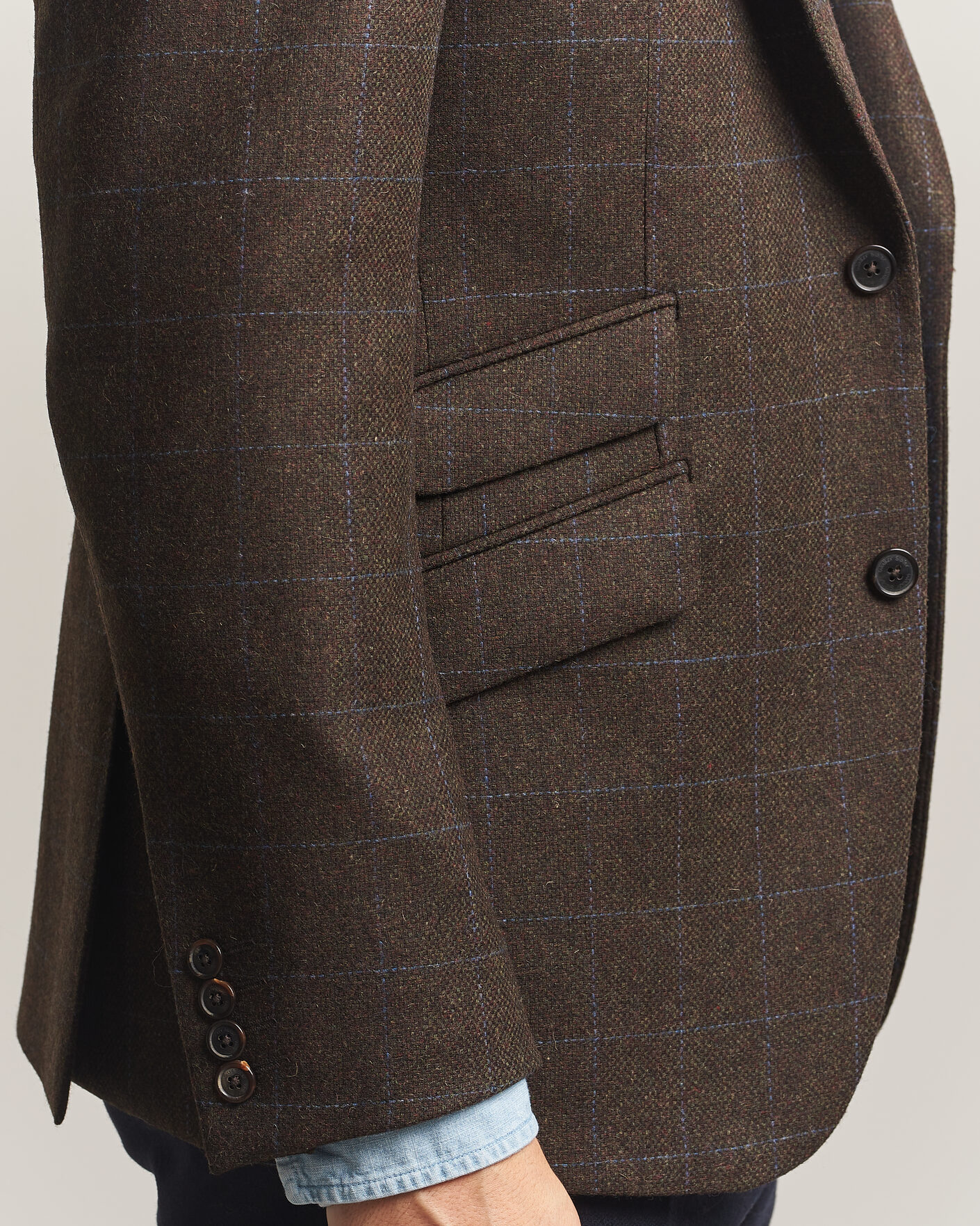 Herren | Sakkos | Walker Slater | Edward Lambswool Windowpane Blazer Brown