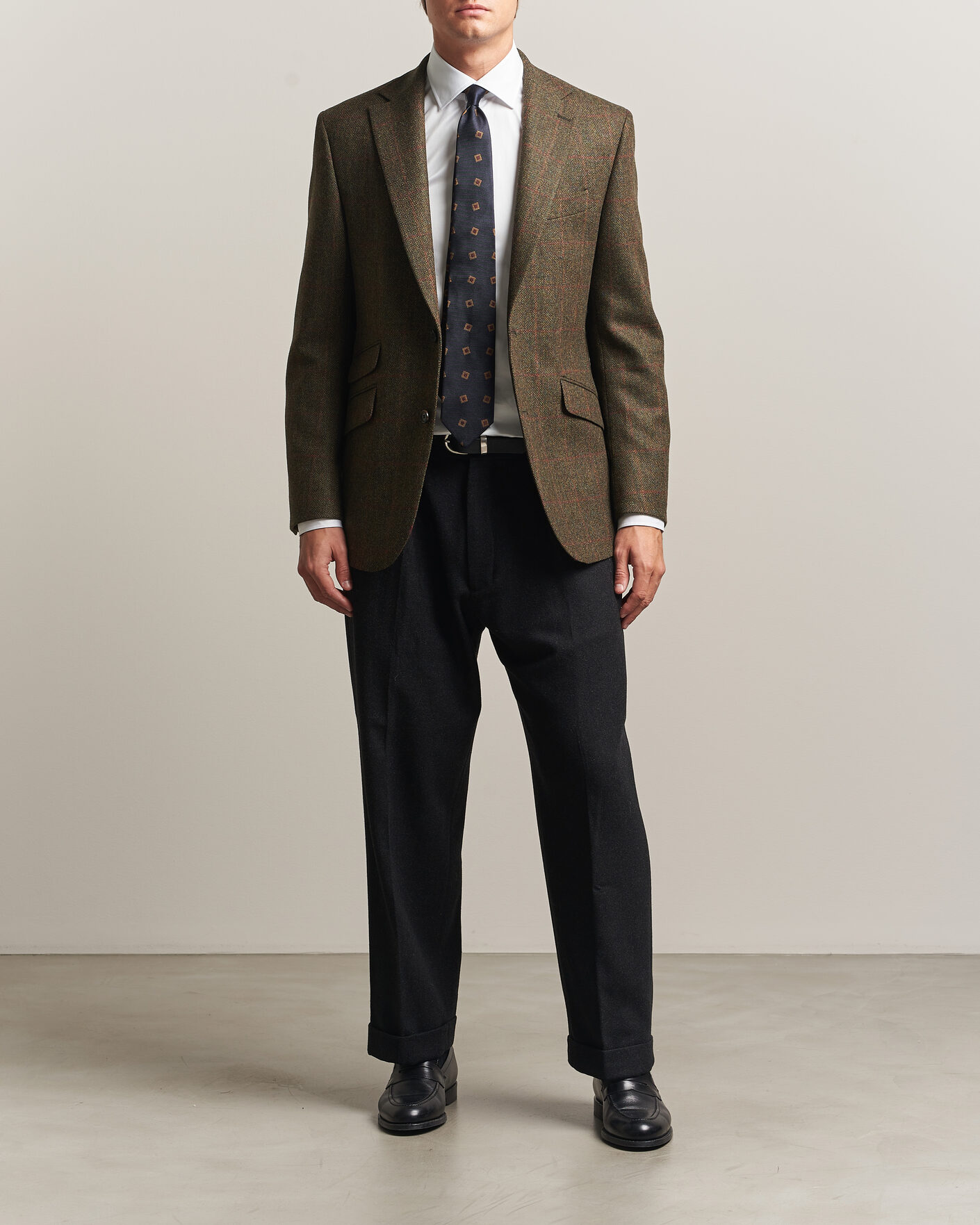 Herren | Sakkos | Walker Slater | Edward Lambswool Windowpane Blazer Green