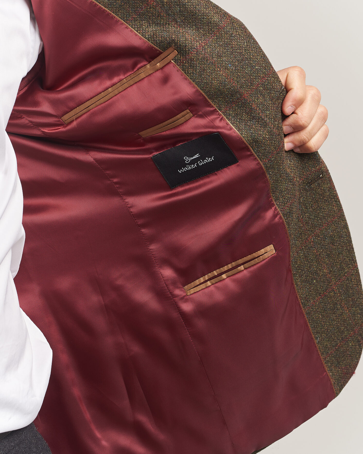 Herren | Sakkos | Walker Slater | Edward Lambswool Windowpane Blazer Green