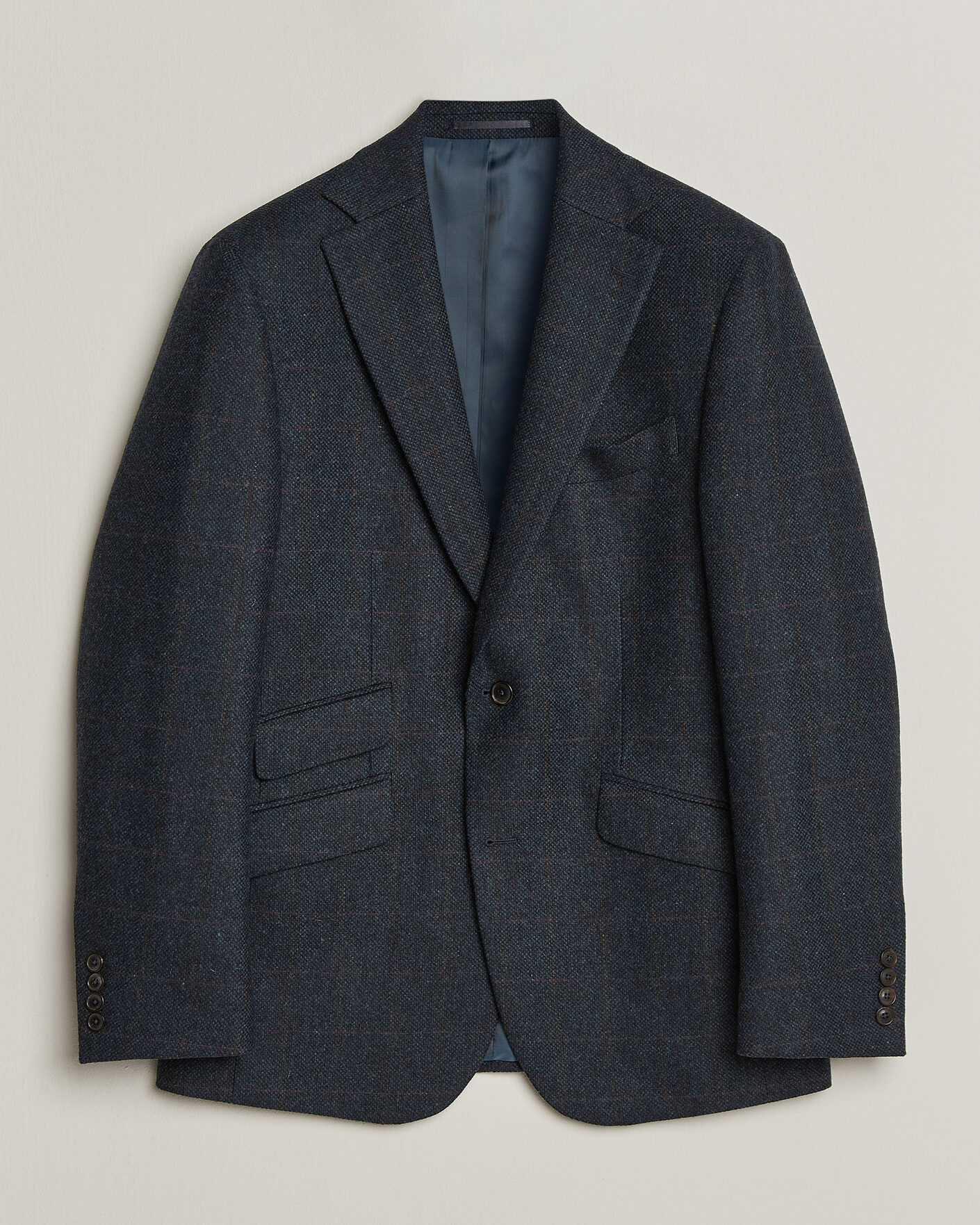 Herren | Sakkos | Walker Slater | Edward Lambswool Windowpane Blazer Navy