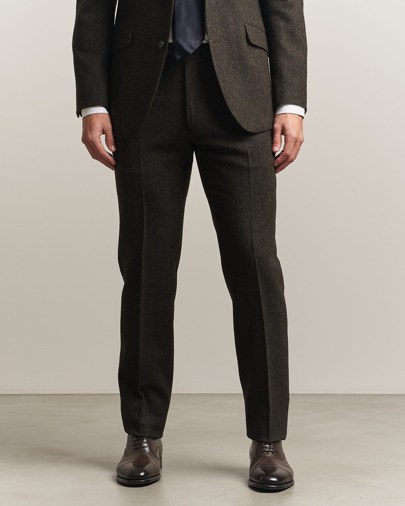 Herren | Hosen | Walker Slater | Edward Shetland Wool Donegal Trousers Brown