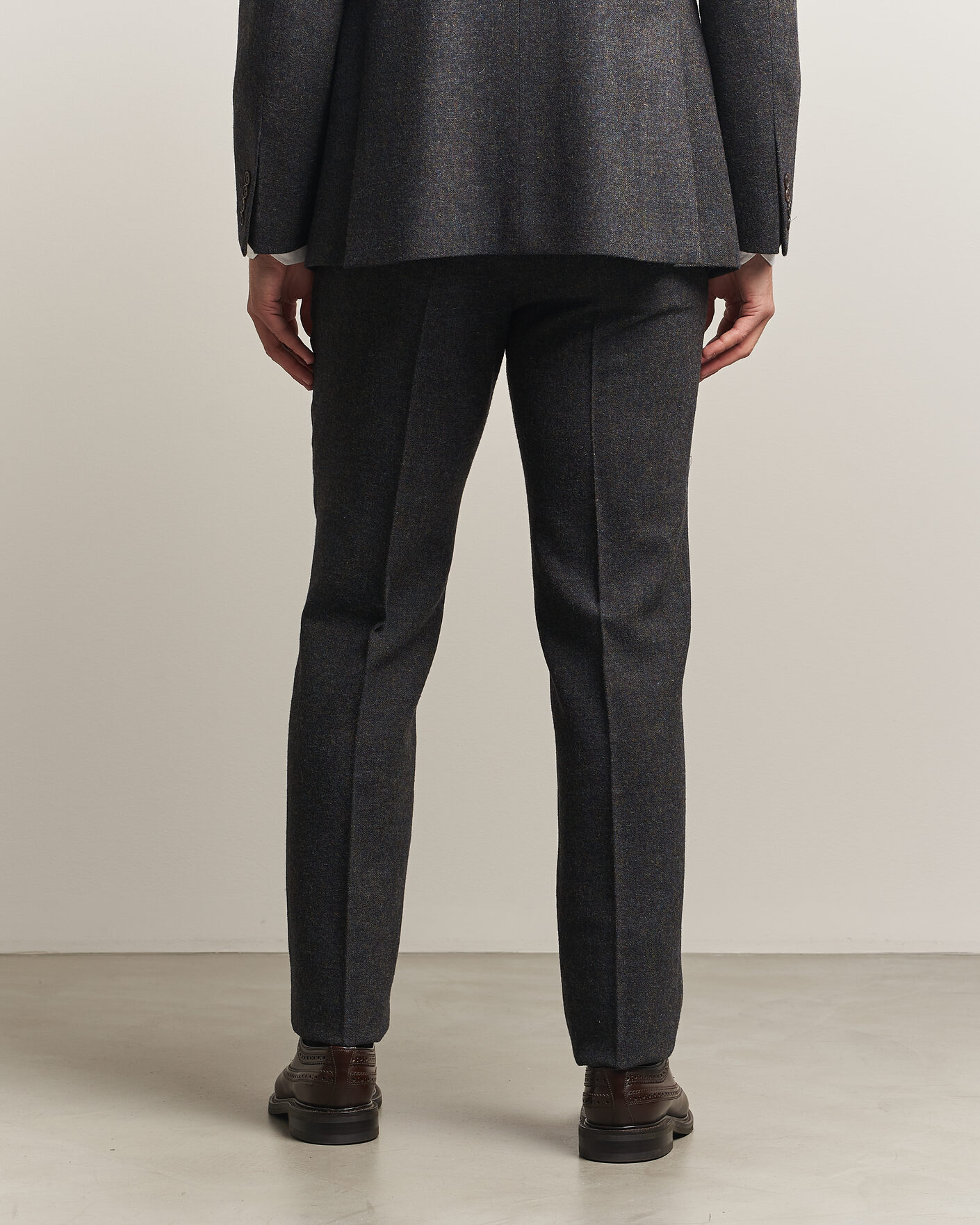 Herren | Hosen | Walker Slater | Edward Shetland Wool Donegal Trousers Navy
