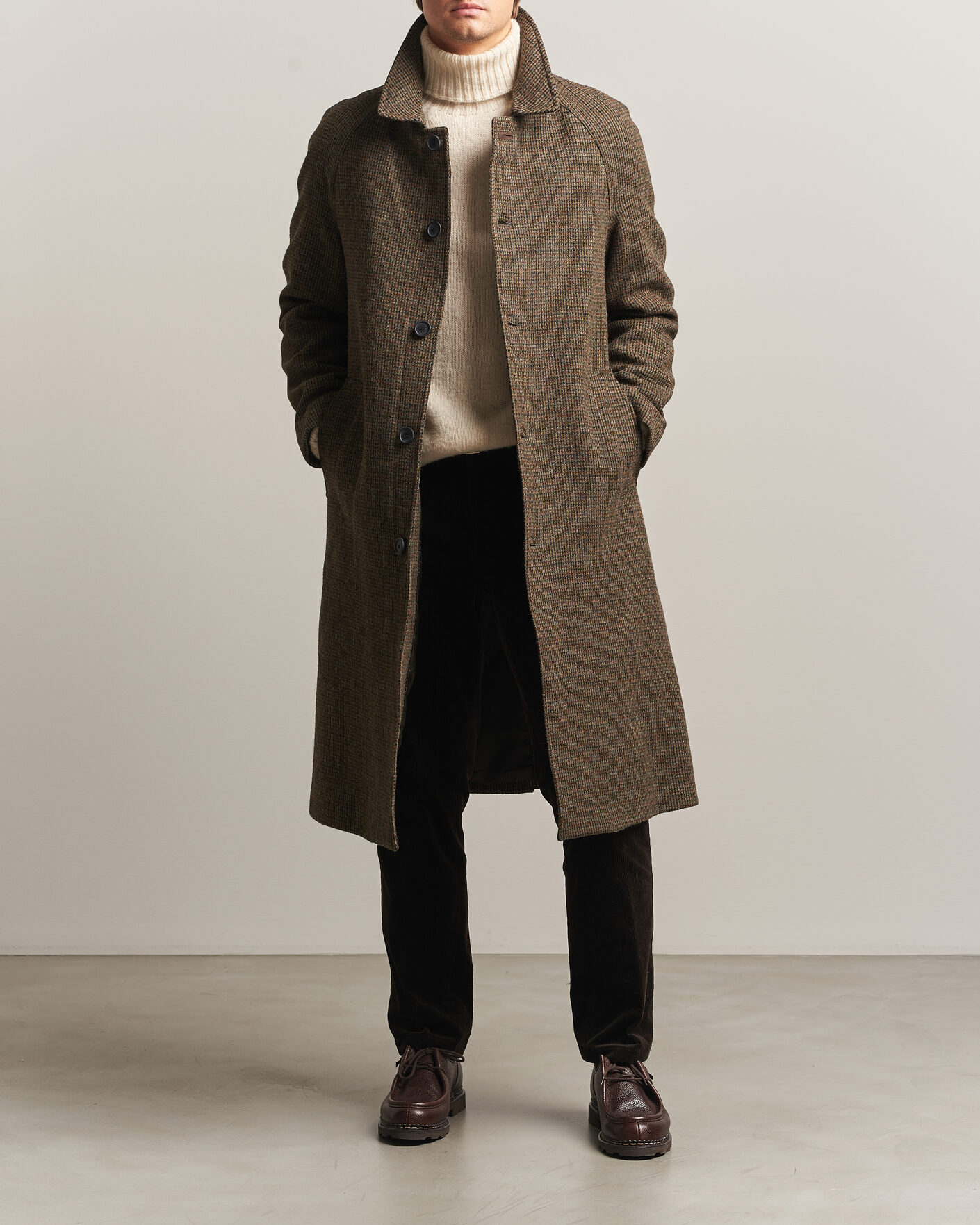 Herren | Jacken | Walker Slater | Sherlock Harris Tweed Microcheck Coat Amber Brown