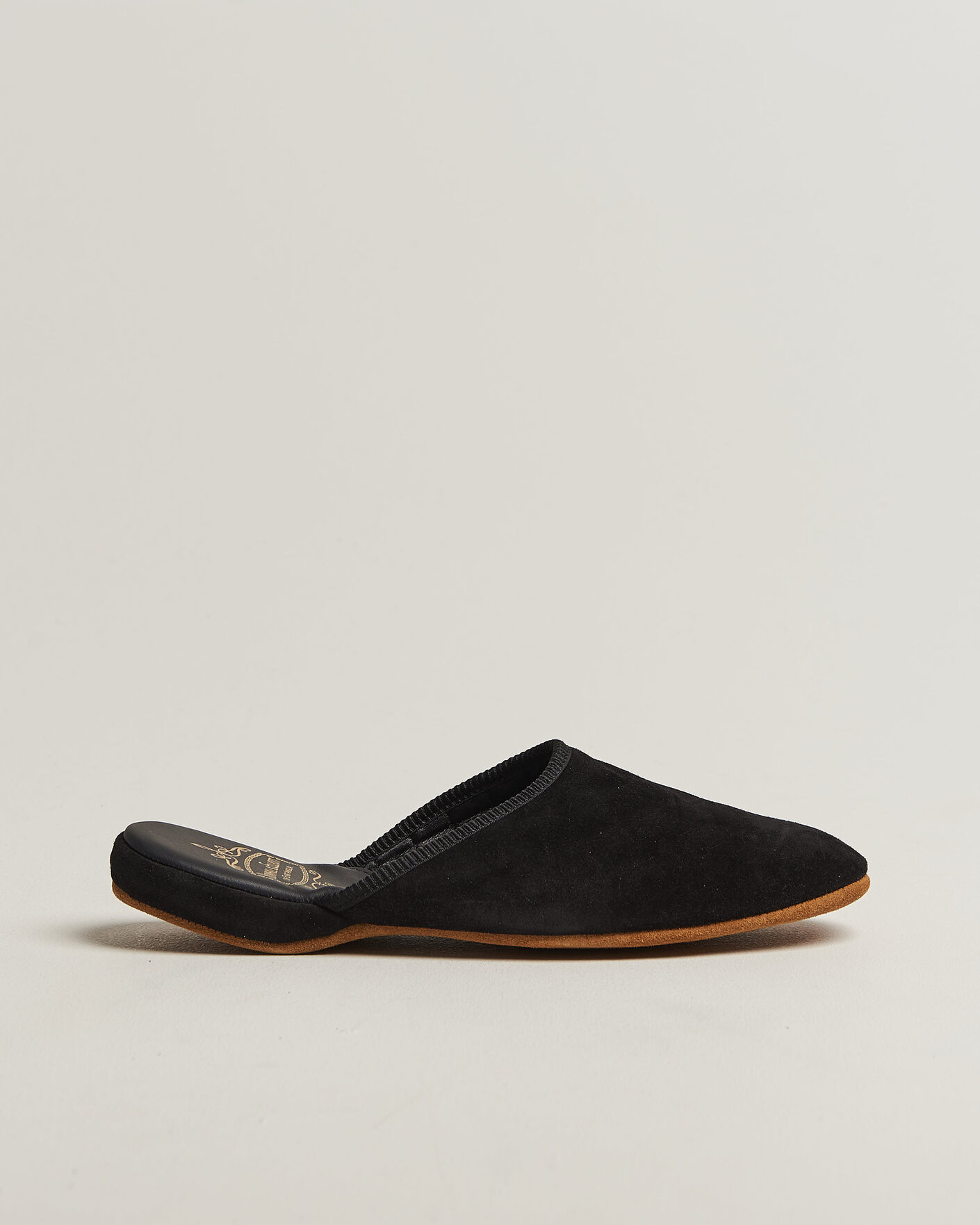 Herren | Sandalen & Pantoletten | Bowhill & Elliott | Mule Slipper Quilt Lining Black Suede
