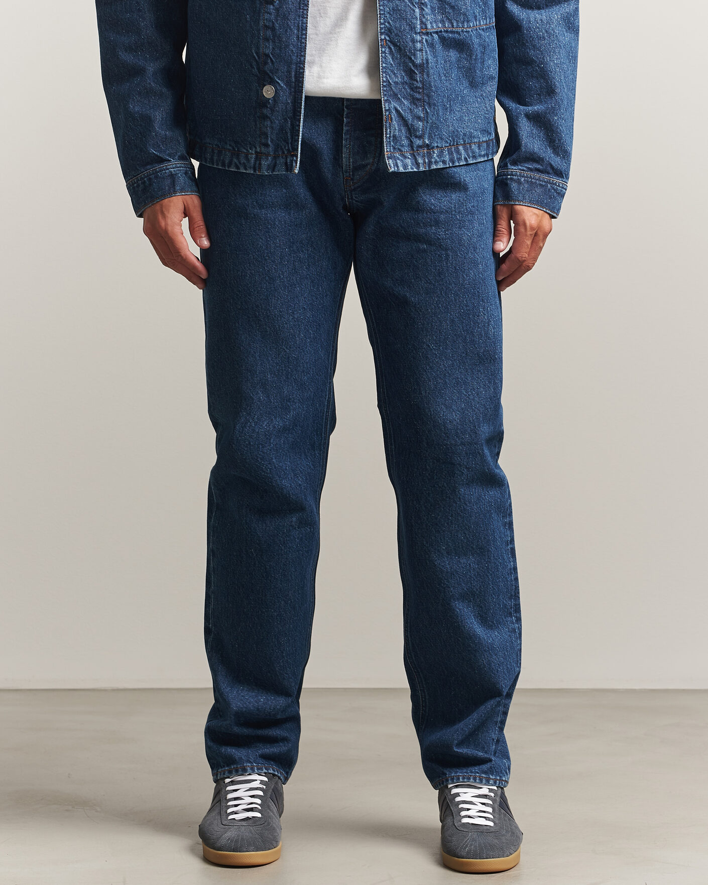 Herren | Jeans | Stone Island | Regular Straight Fit Indigo Jeans Blue Medium Wash