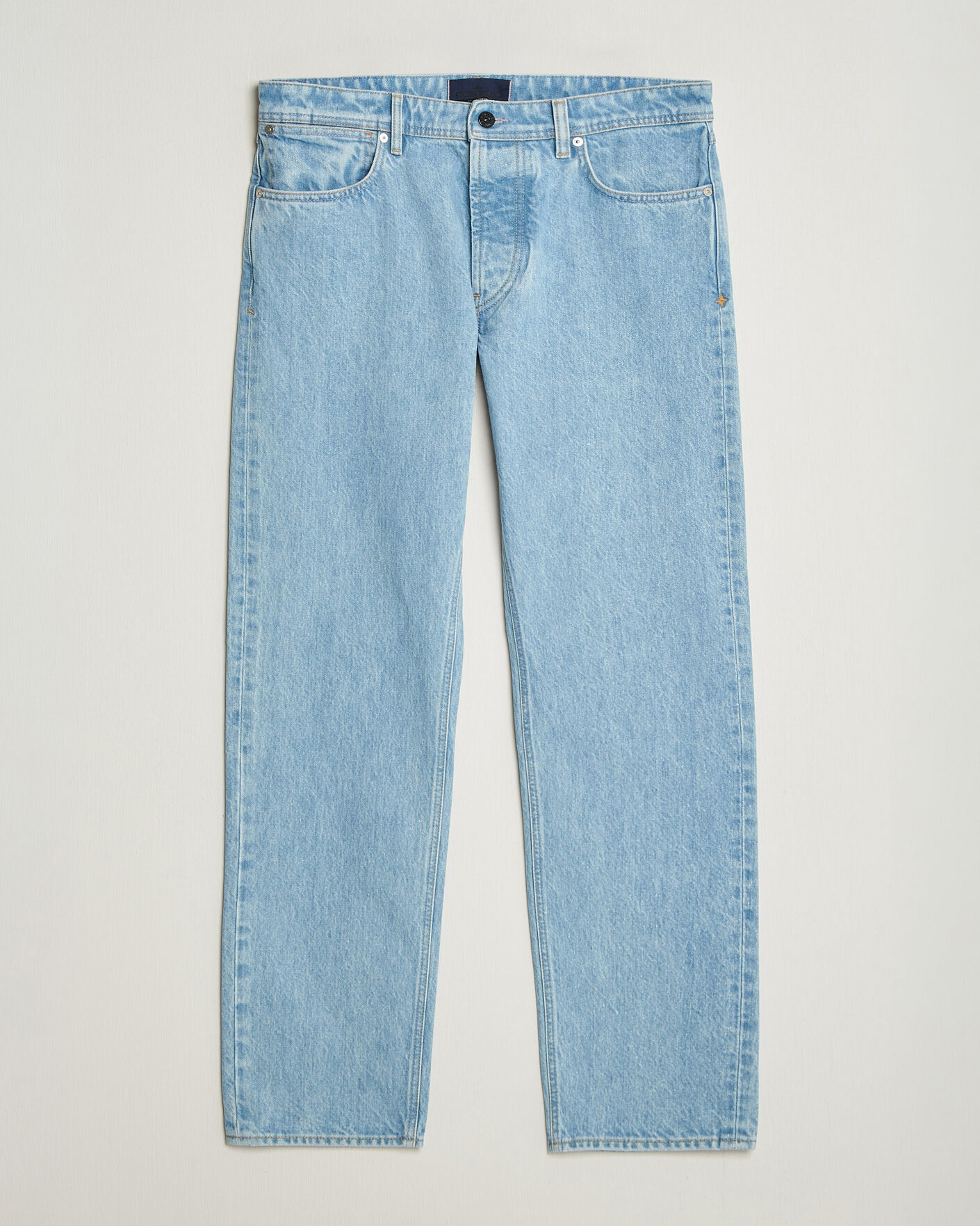 Herren | Jeans | Stone Island | Regular Straight Fit Indigo Jeans Blue Light Wash