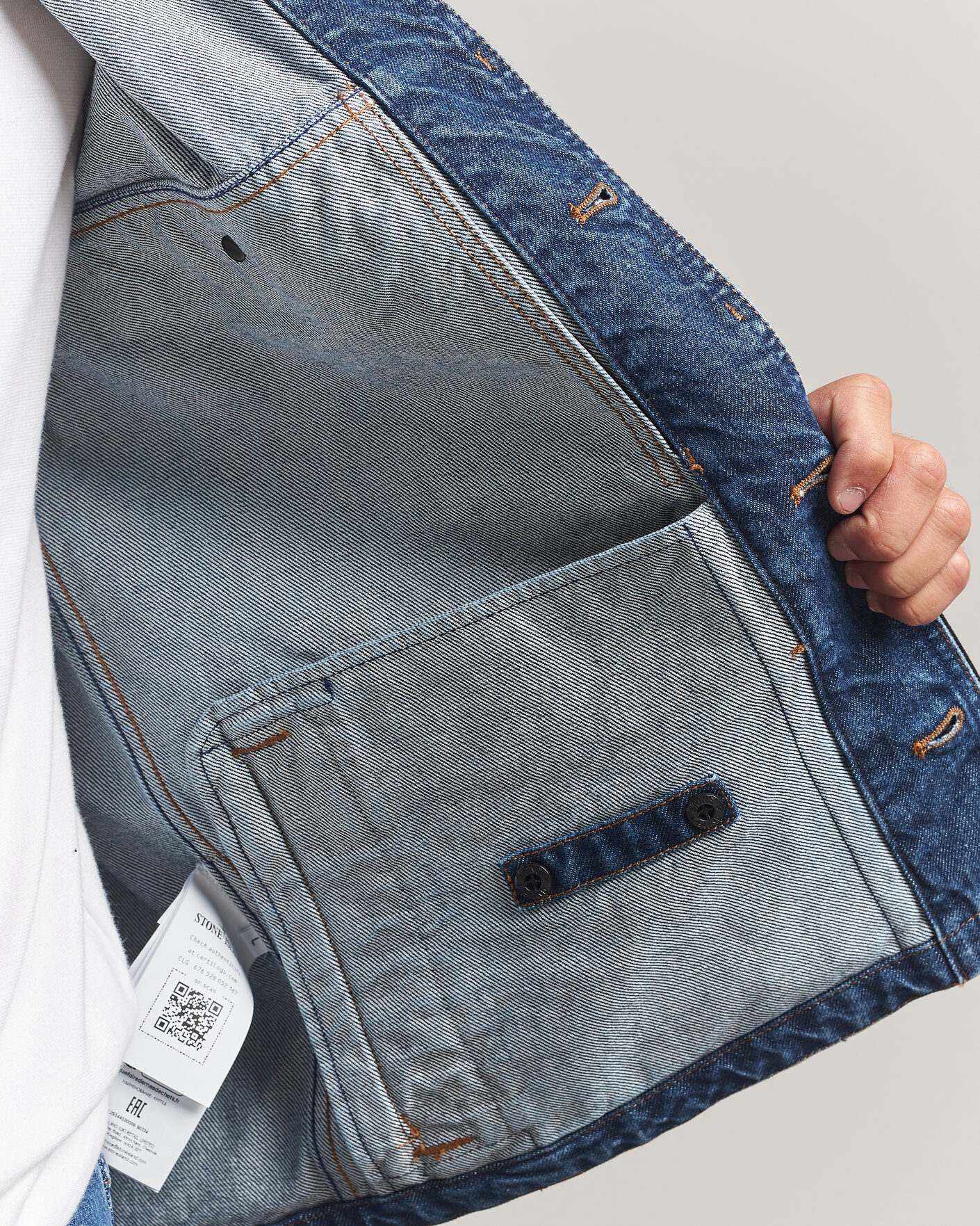 Herren | Jacken | Stone Island | Indigo Denim Coach Jacket Blue Medium Wash