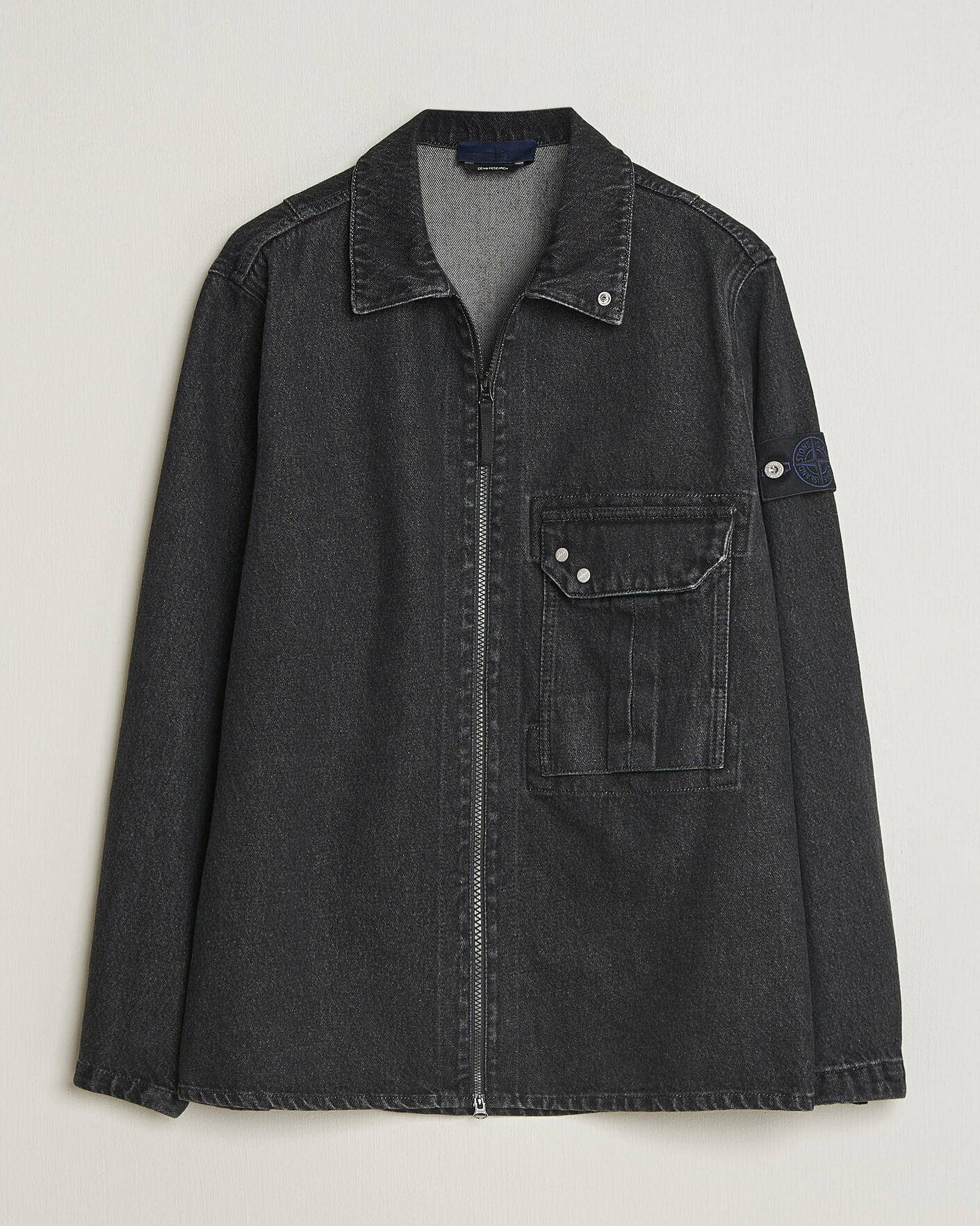 Herren | Hemden | Stone Island | Denim Overshirt Black Medium Wash