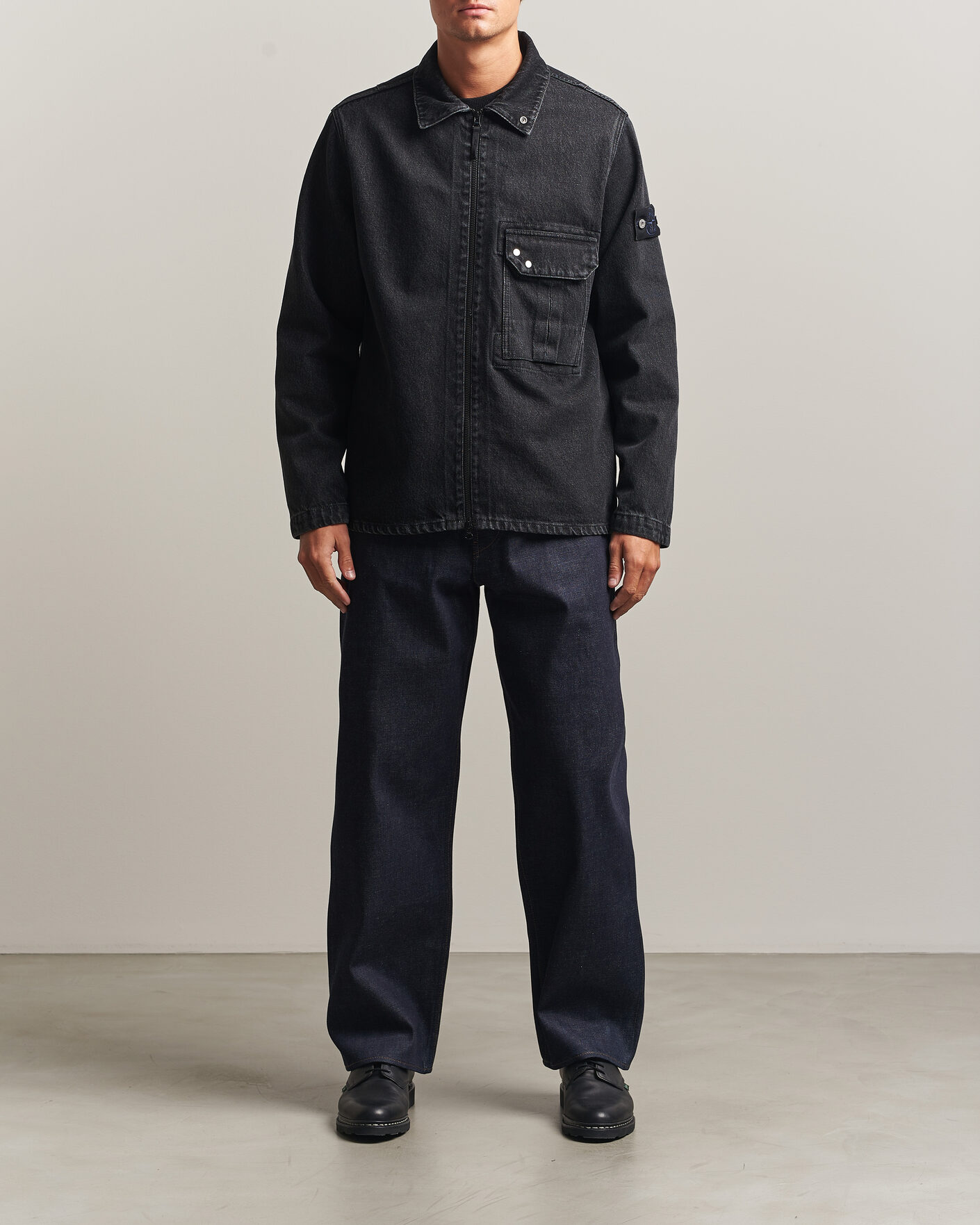 Herren | Hemden | Stone Island | Denim Overshirt Black Medium Wash