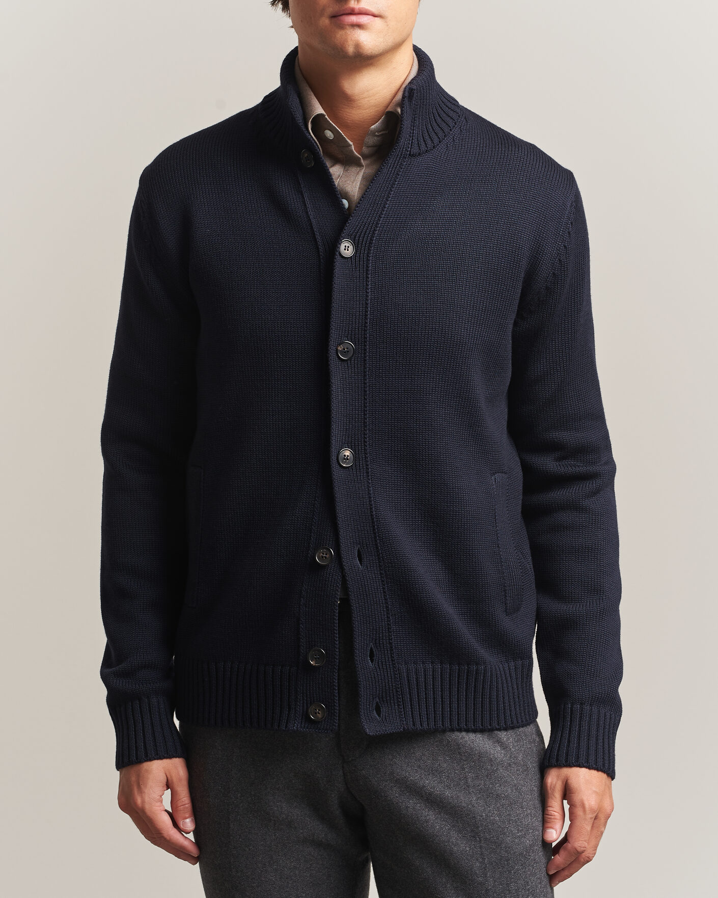Herren | Pullover | Zanone | Virgin Merino Wool Chioto Navy